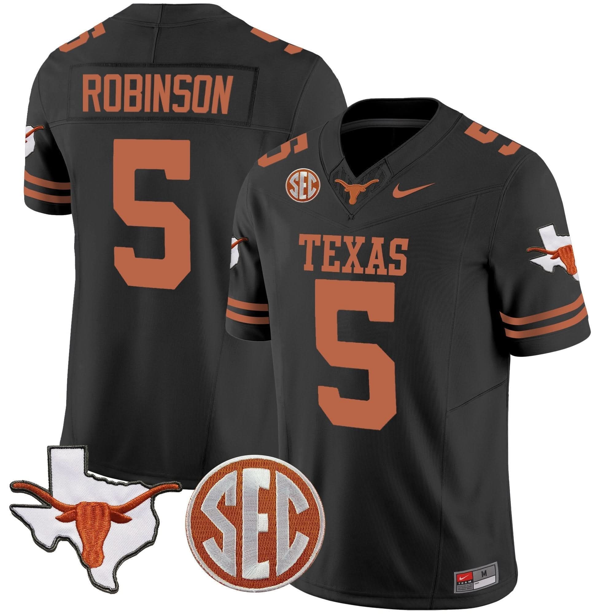 TL State Map & SEC Patch Vapor Jersey V2 by Texas Longhorns