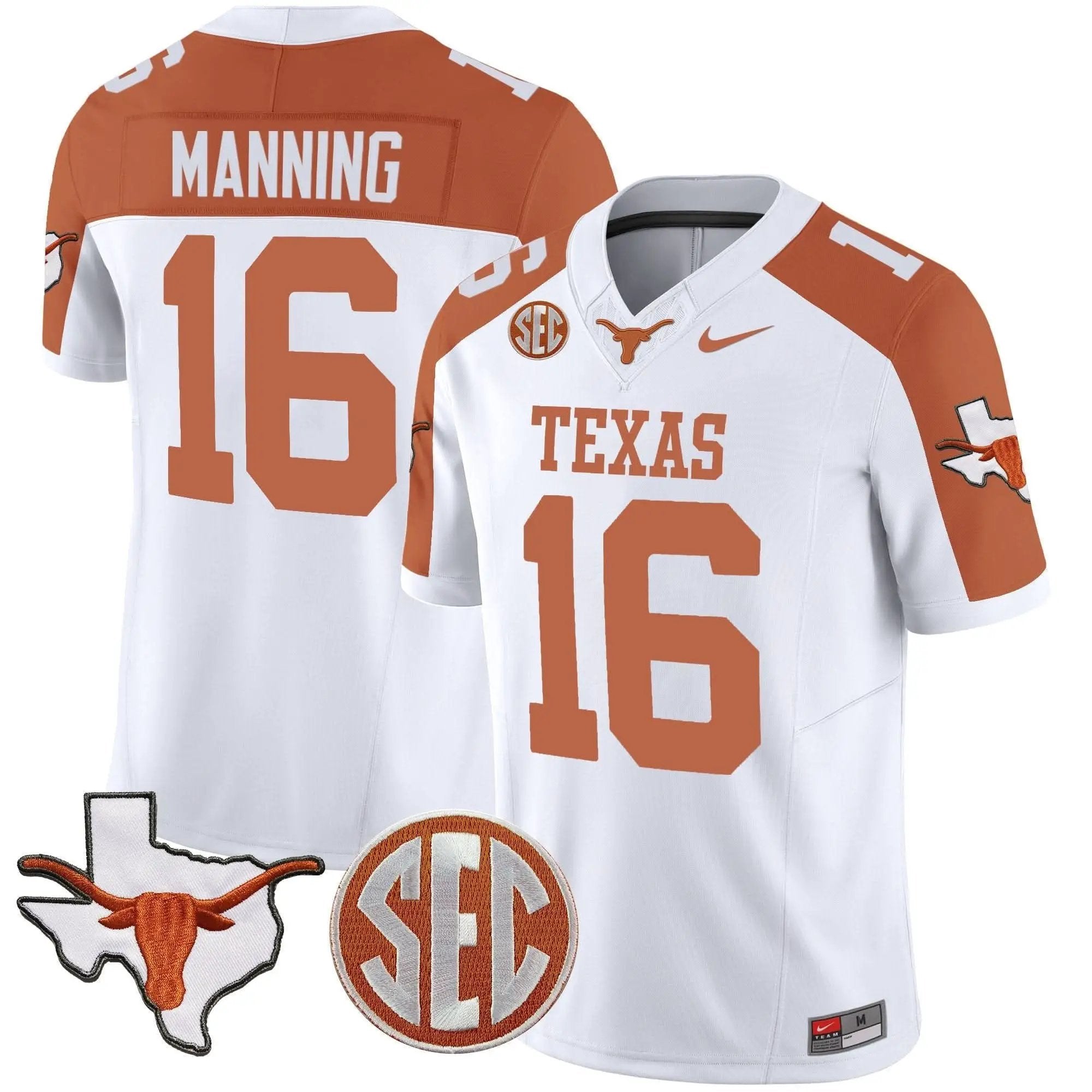 TL State Map & SEC Patch Vapor Jersey V2 by Texas Longhorns