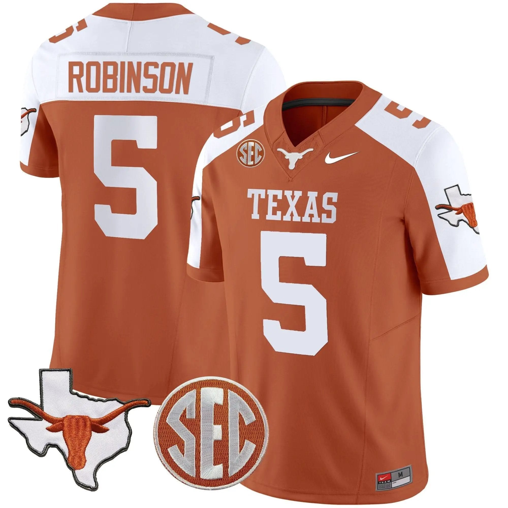 TL State Map & SEC Patch Vapor Jersey V2 by Texas Longhorns