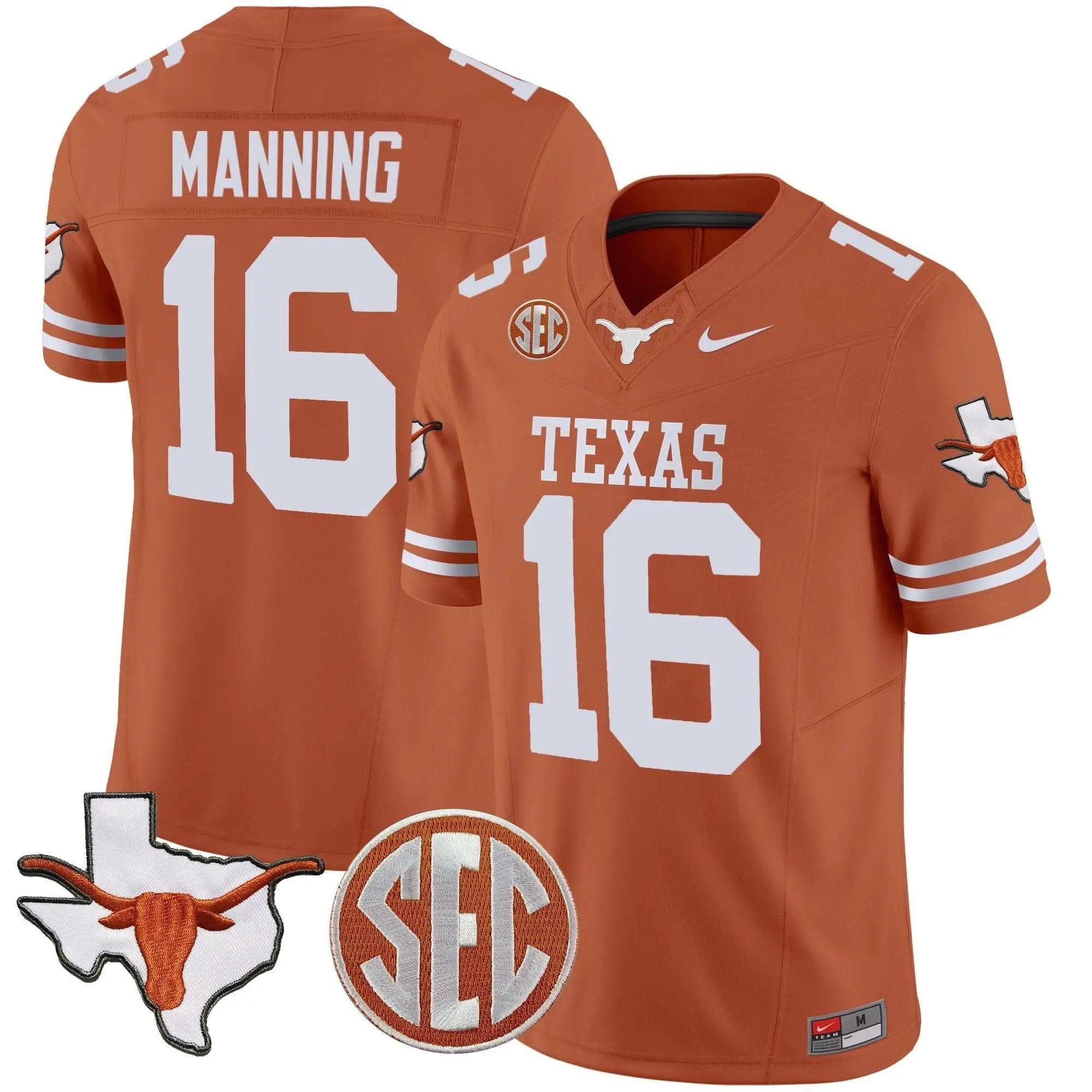 TL State Map & SEC Patch Vapor Jersey V2 by Texas Longhorns