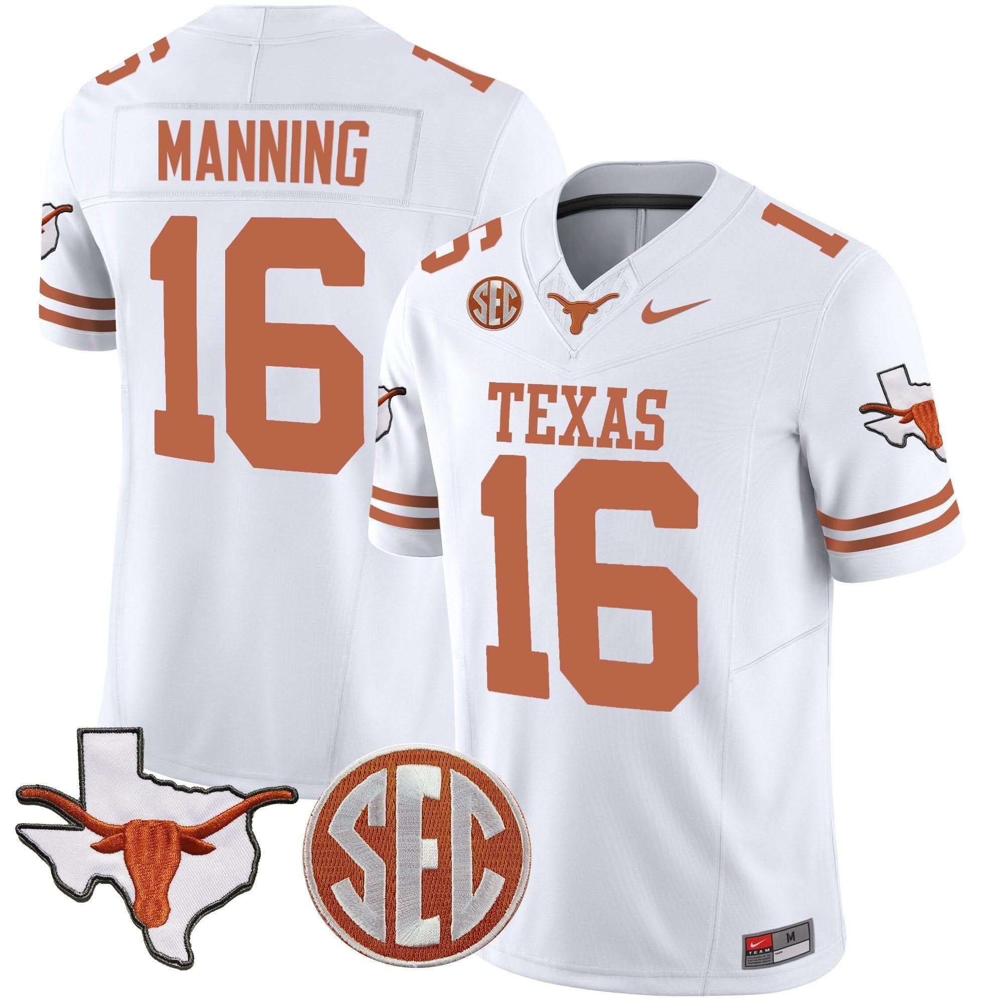 TL State Map & SEC Patch Vapor Jersey V2 by Texas Longhorns