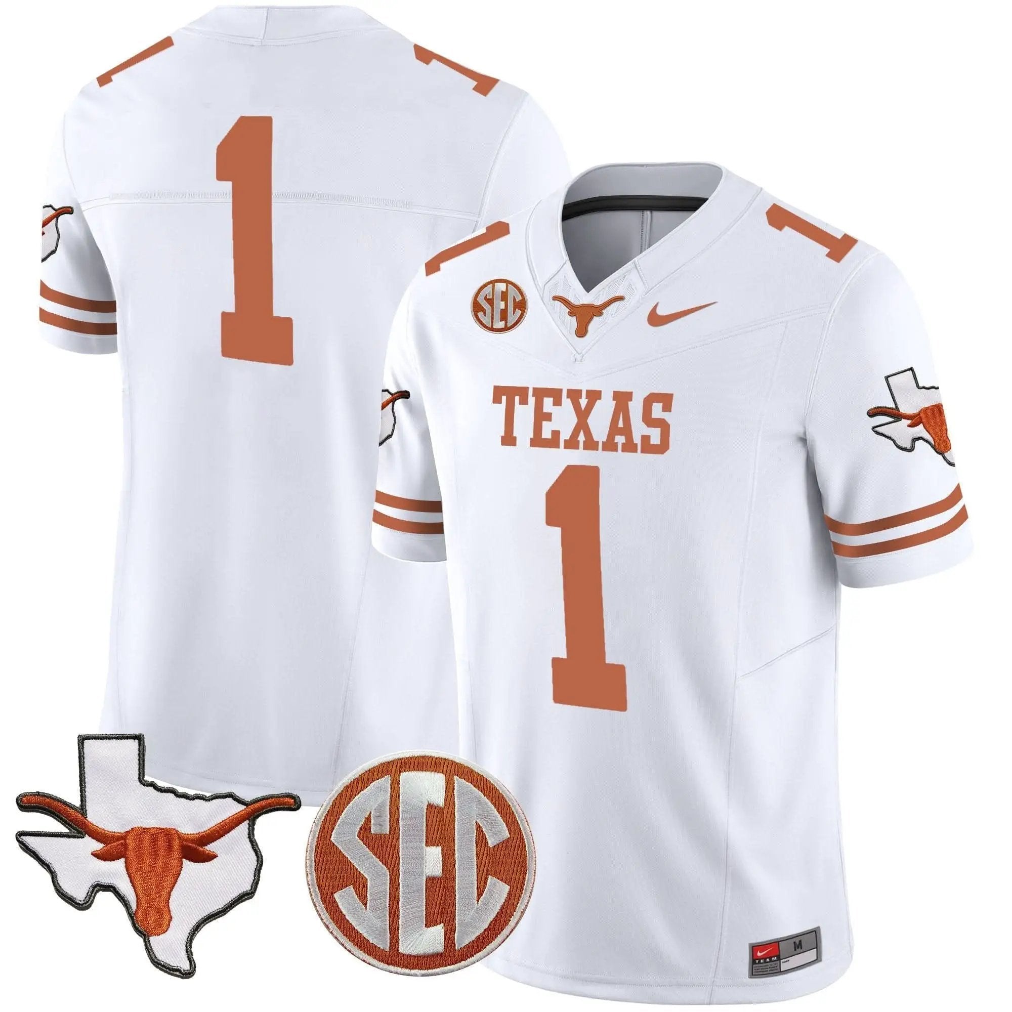 TL State Map & SEC Patch Vapor Jersey V2 by Texas Longhorns