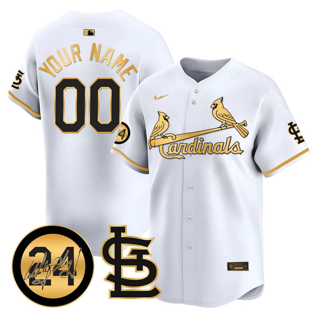 St. Louis Cardinals Memorial Vapor Premier Limited Custom Jersey - All Stitched by St. Louis Cardinals