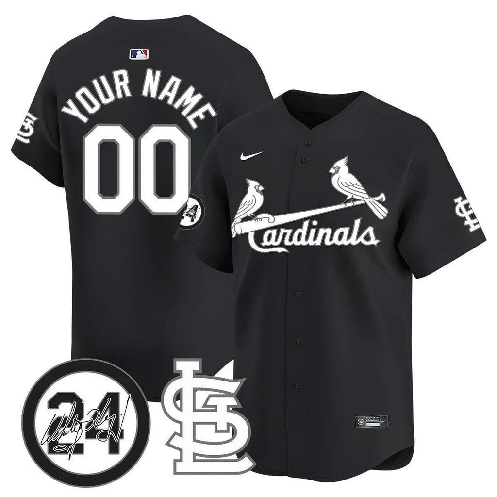 St. Louis Cardinals Memorial Vapor Premier Limited Custom Jersey - All Stitched by St. Louis Cardinals