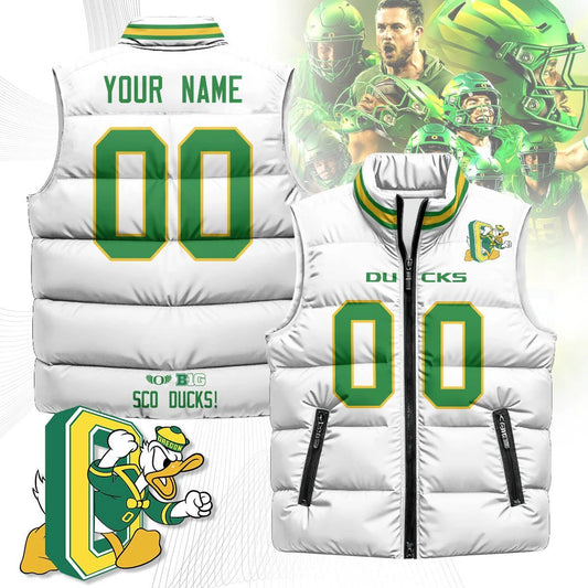 Custom Oregon Ducks Unisex Puffer Vest by Oregon Ducks