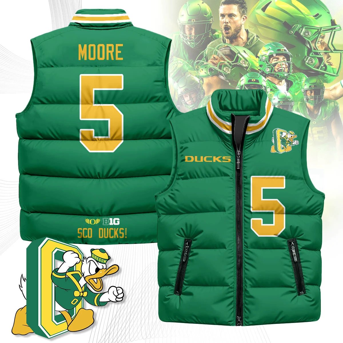 Oregon Ducks Unisex Puffer Vest by Oregon Ducks