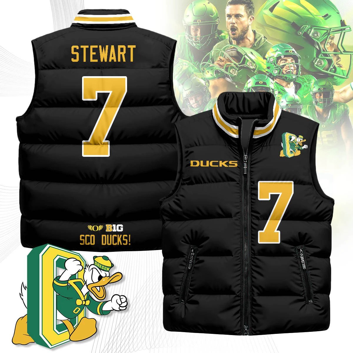 Oregon Ducks Unisex Puffer Vest by Oregon Ducks