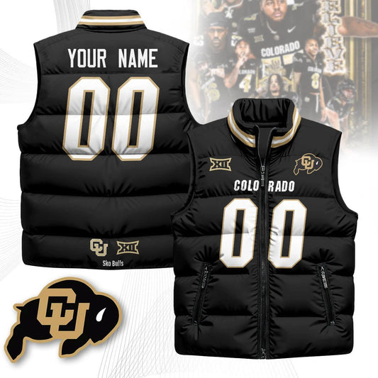 Colorado Buffaloes Custom Unisex Puffer Vest by Colorado Buffaloes
