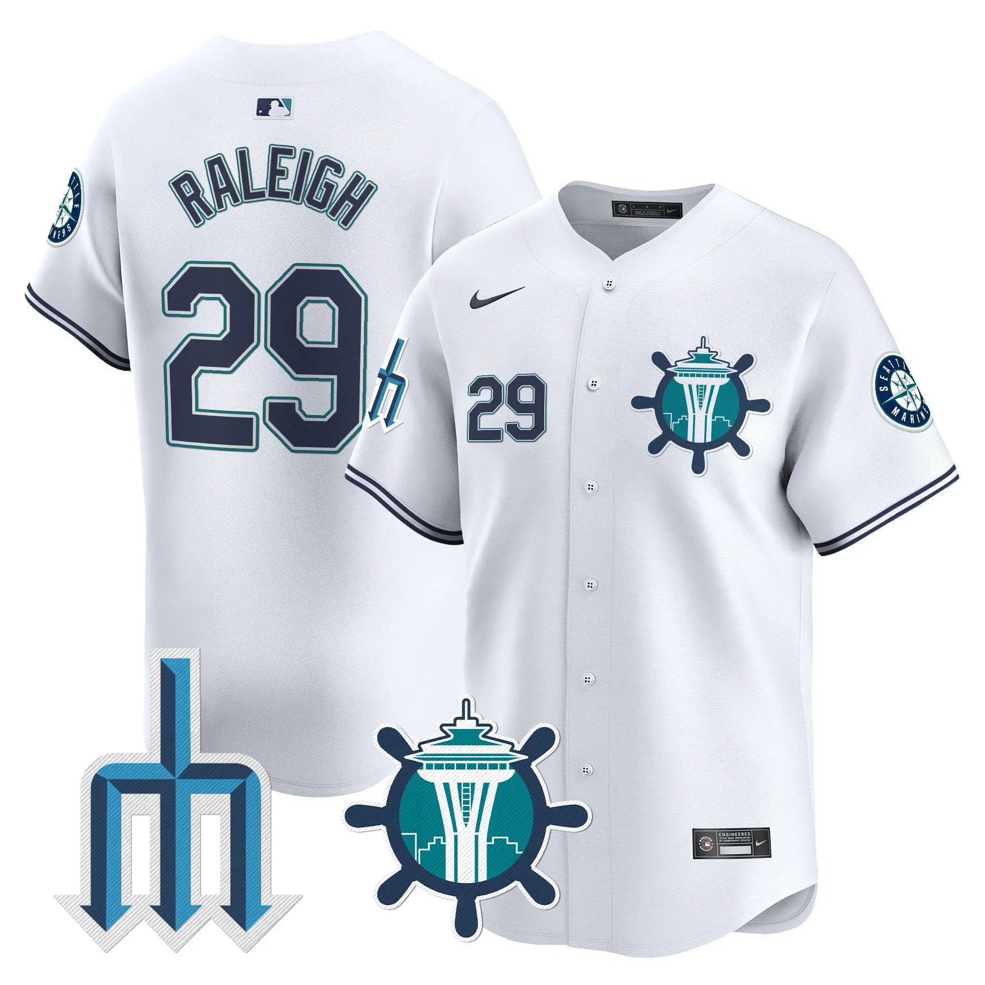 Seattle Mariners Trident Patch Vapor Premier Limited Jersey - All Stitched by Digigearus