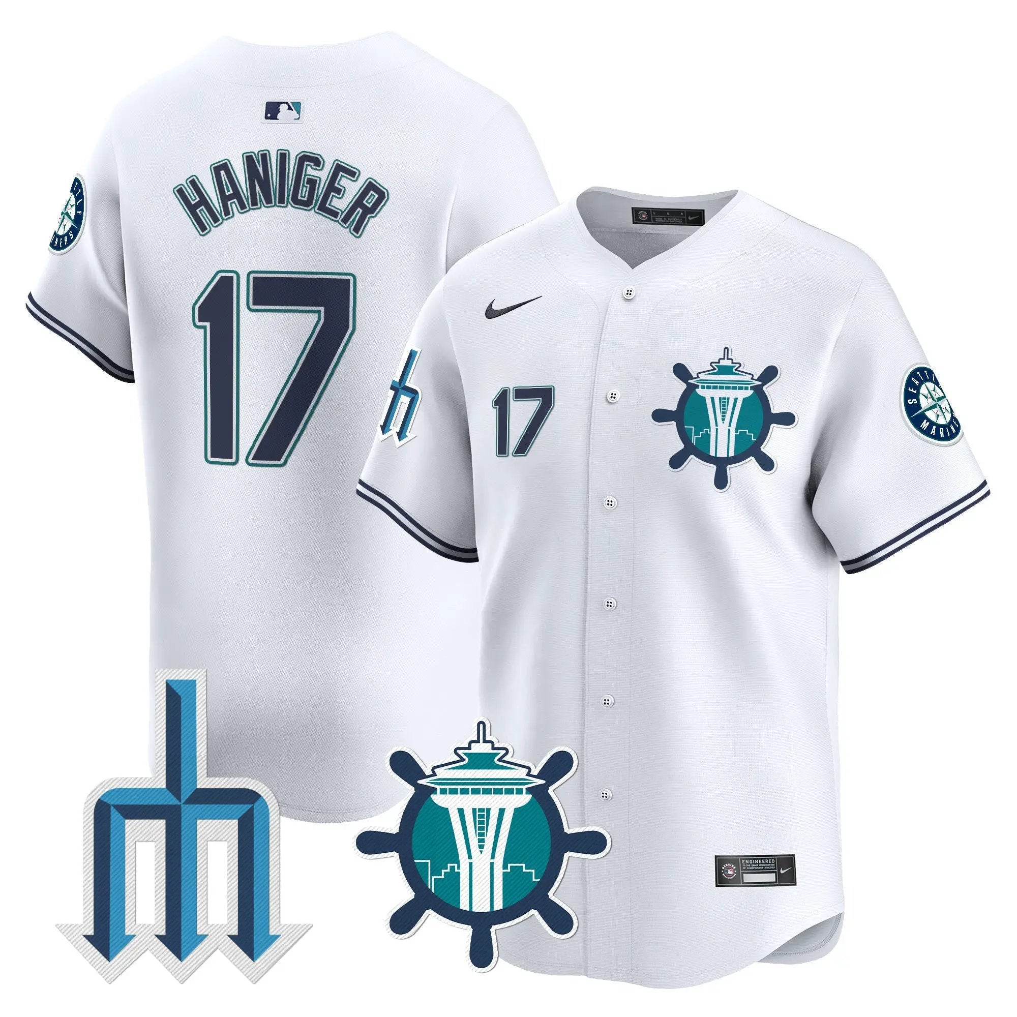Seattle Mariners Trident Patch Vapor Premier Limited Jersey - All Stitched by Digigearus
