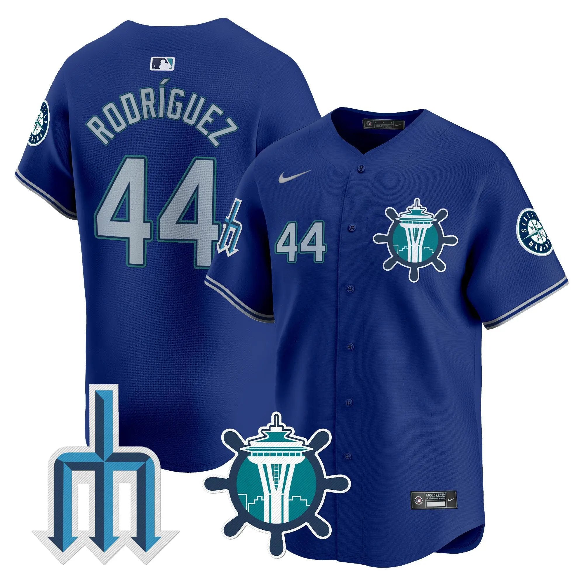 Seattle Mariners Trident Patch Vapor Premier Limited Jersey - All Stitched by Digigearus
