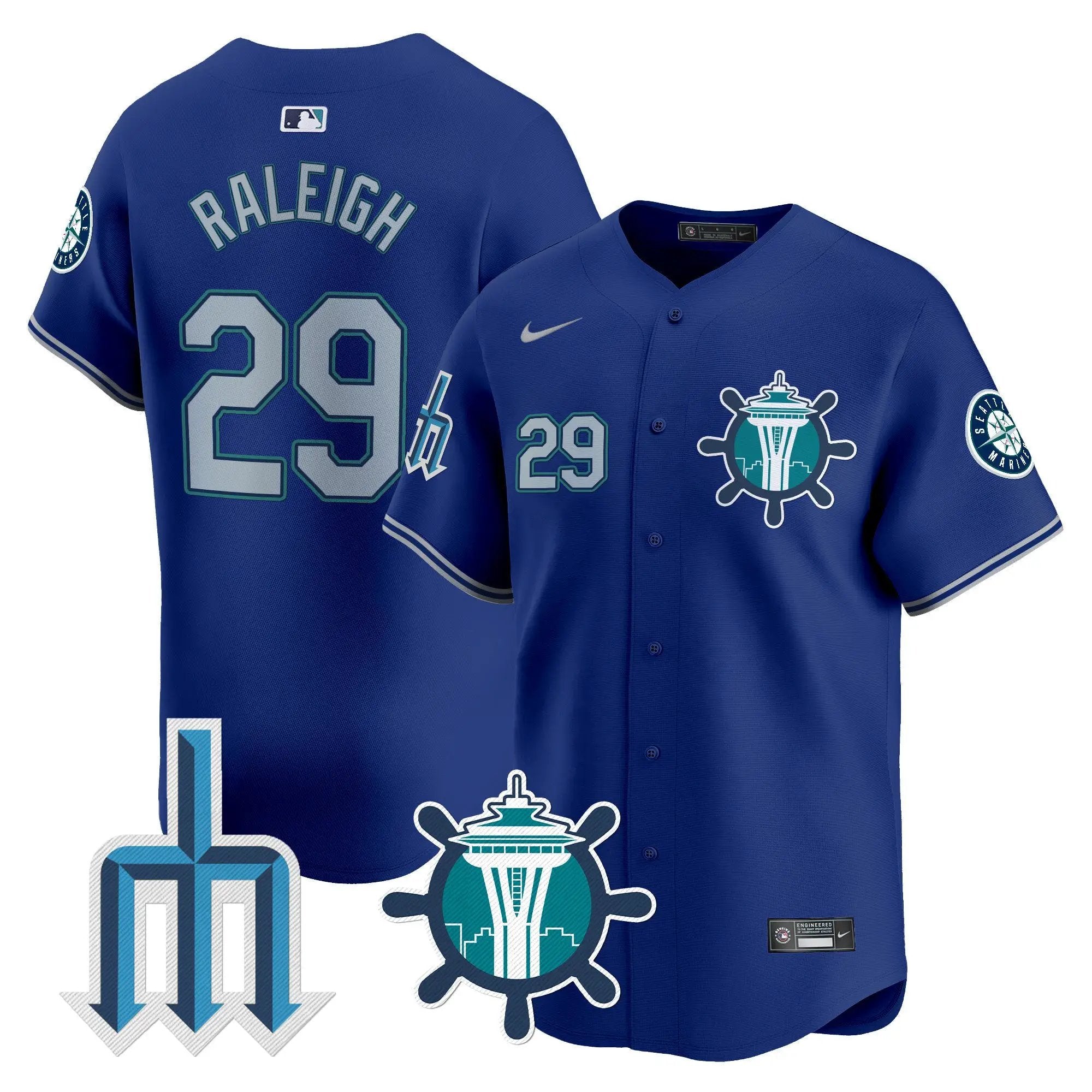 Seattle Mariners Trident Patch Vapor Premier Limited Jersey - All Stitched by Digigearus