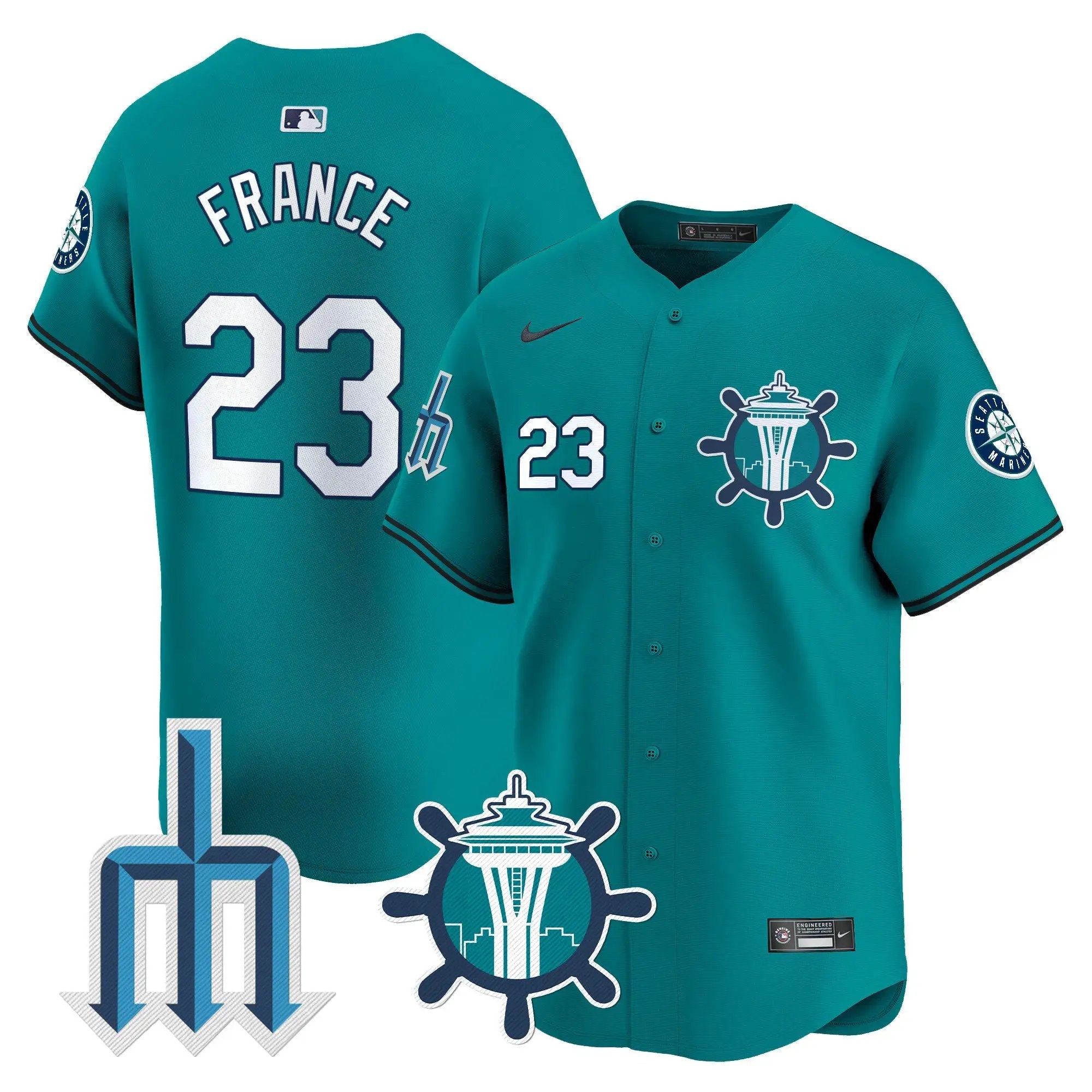 Seattle Mariners Trident Patch Vapor Premier Limited Jersey - All Stitched by Digigearus