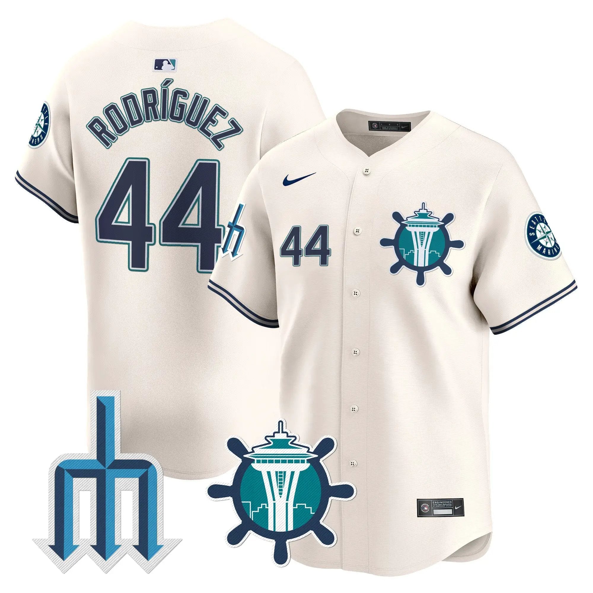 Seattle Mariners Trident Patch Vapor Premier Limited Jersey - All Stitched by Digigearus