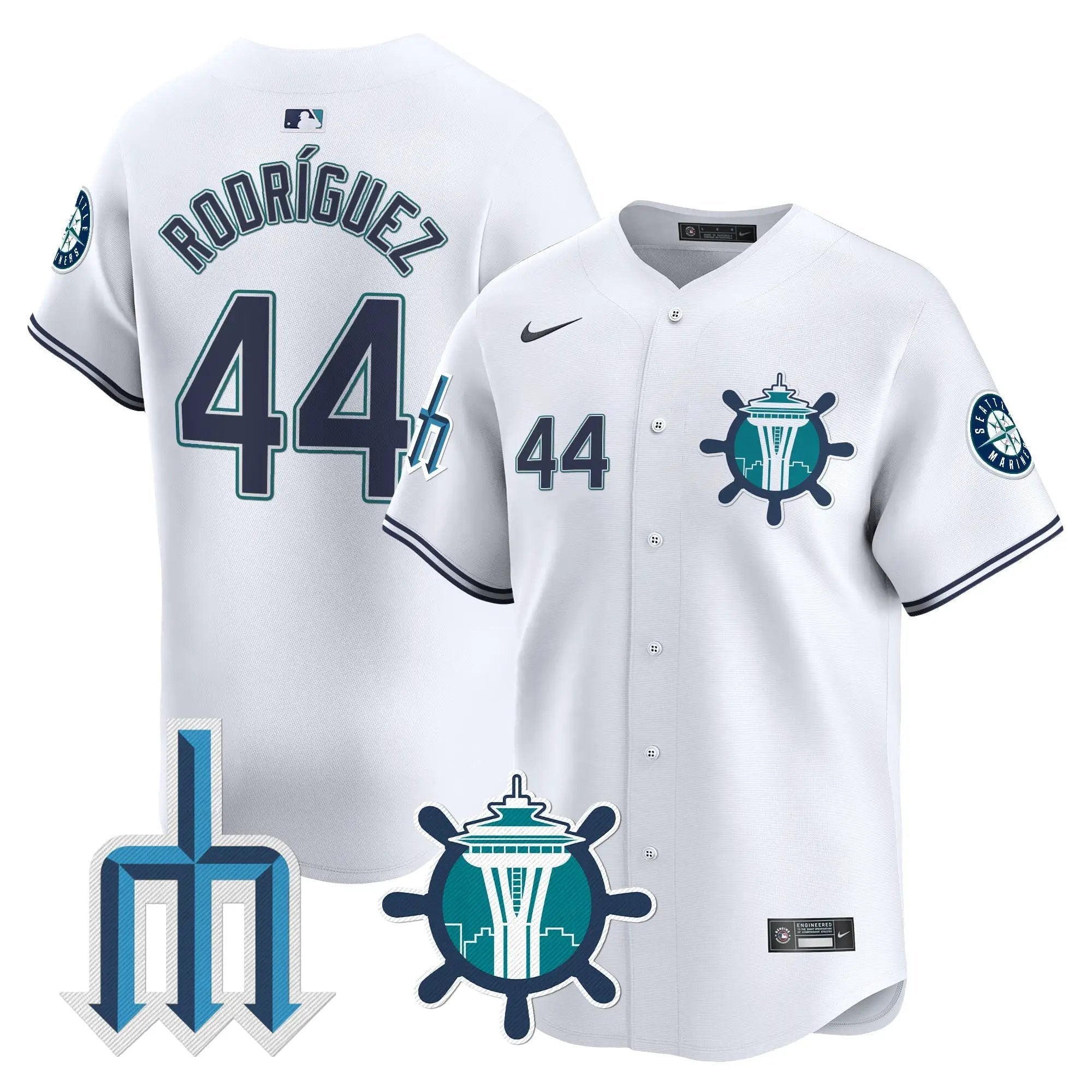 Seattle Mariners Trident Patch Vapor Premier Limited Jersey - All Stitched by Digigearus
