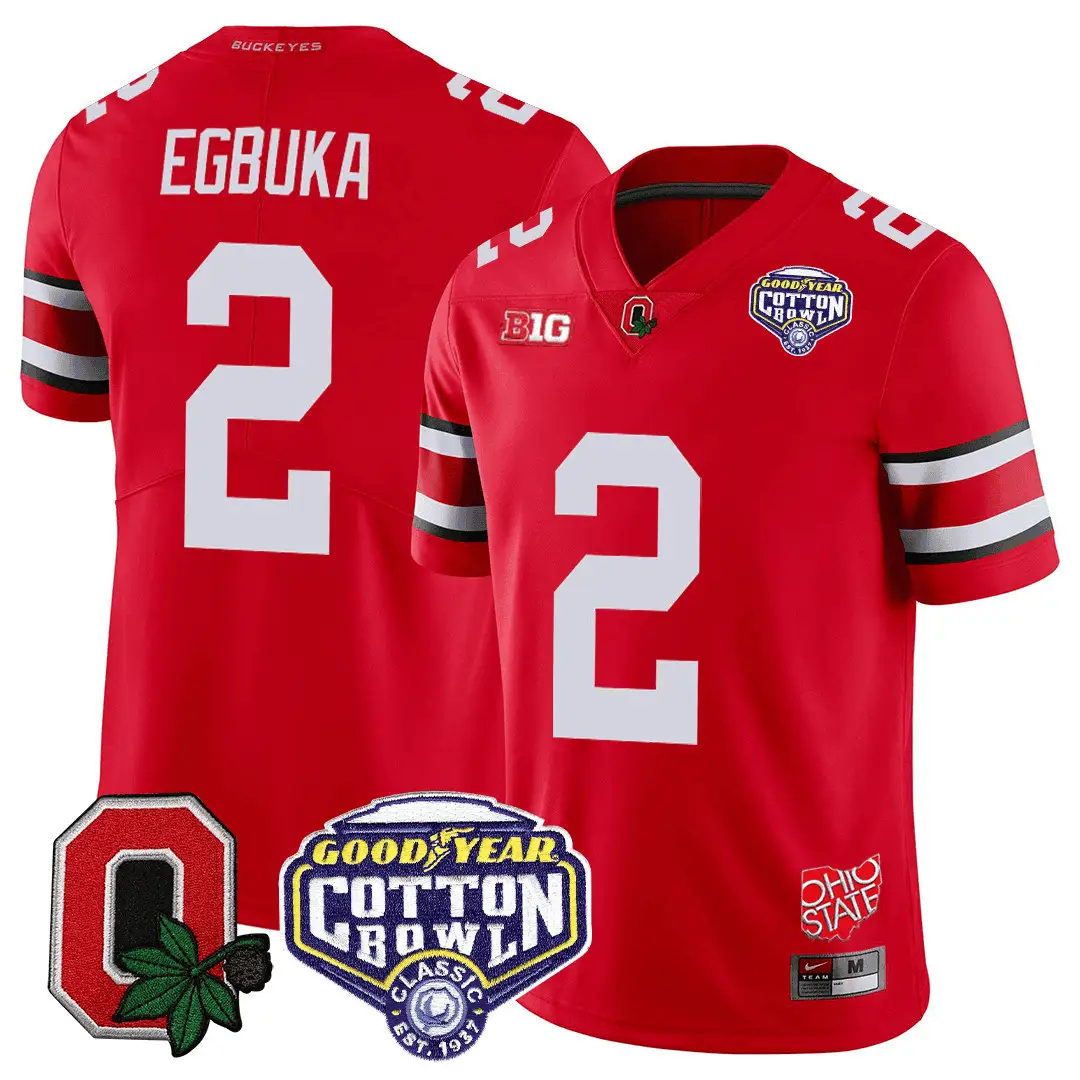 OSB Good Year Cotton Bowl Patch Jersey by Ohio State Buckeyes