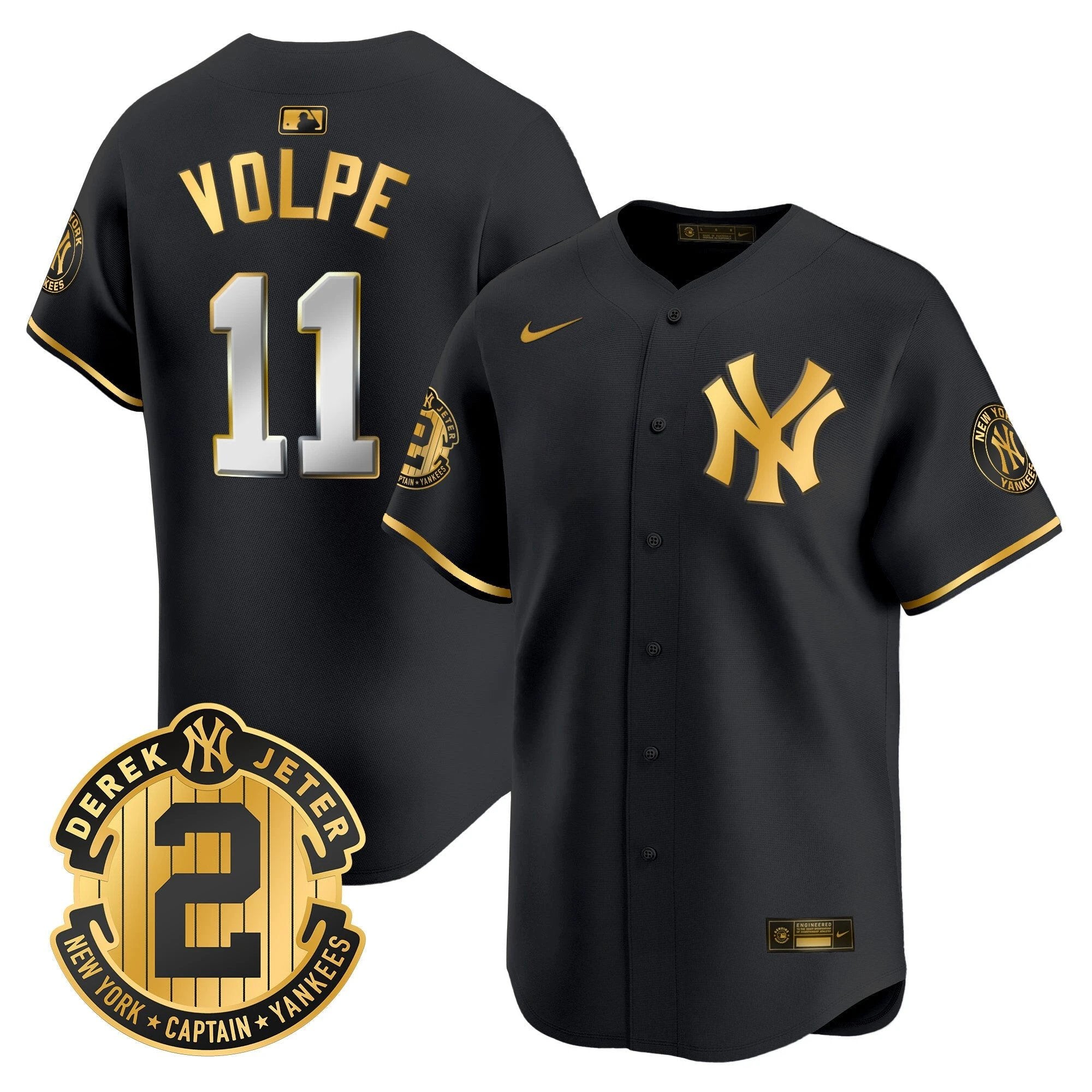 Yankees Derek Jeter Patch Vapor Premier Limited Jersey - All Stitched by Digigearus