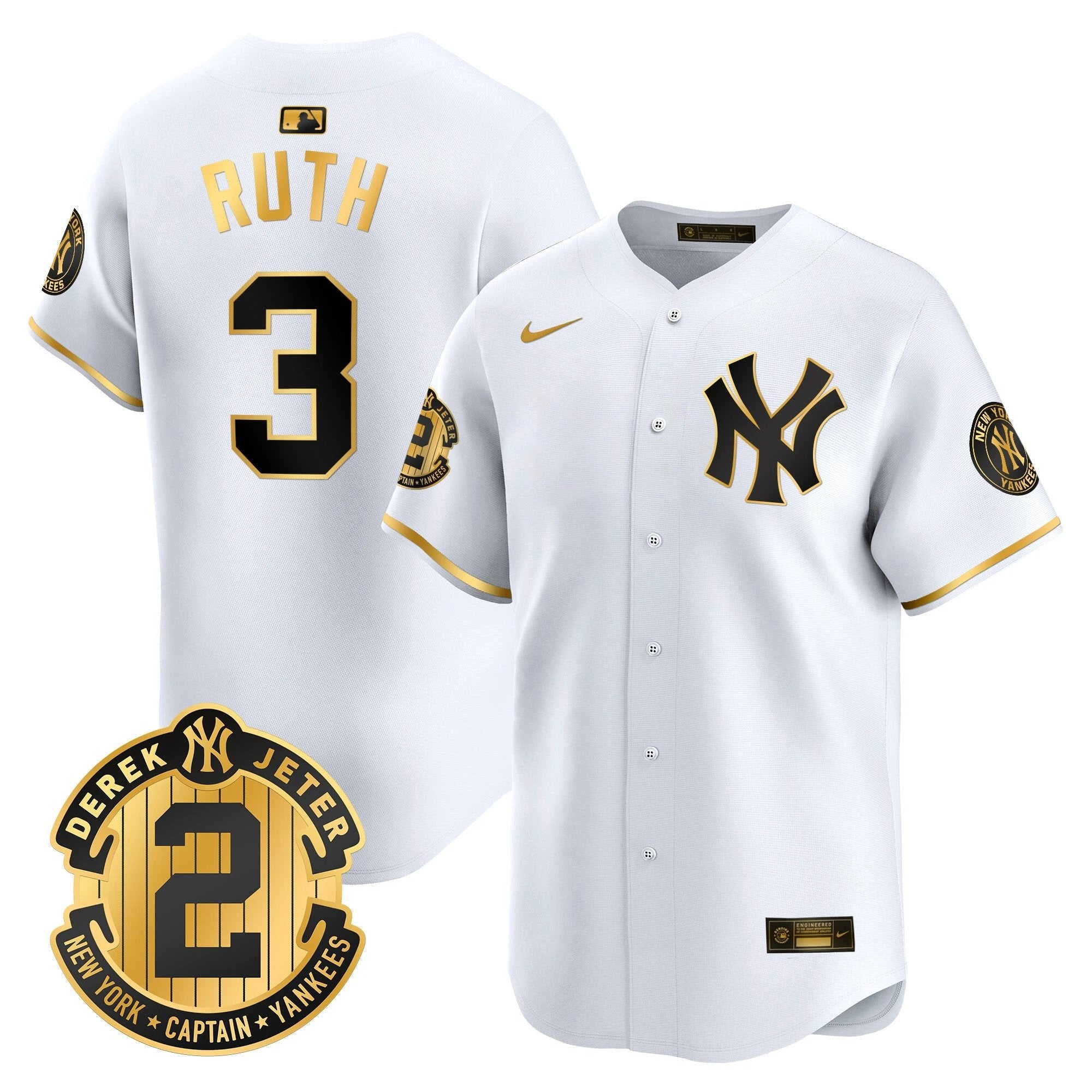 Yankees Derek Jeter Patch Vapor Premier Limited Jersey - All Stitched by Digigearus