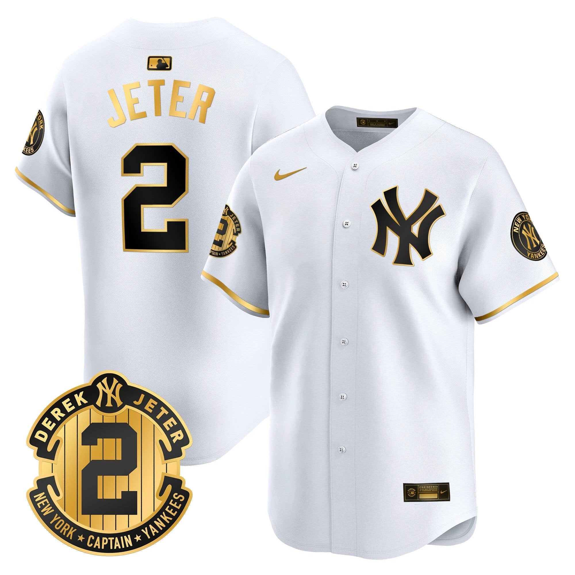 Yankees Derek Jeter Patch Vapor Premier Limited Jersey - All Stitched by Digigearus
