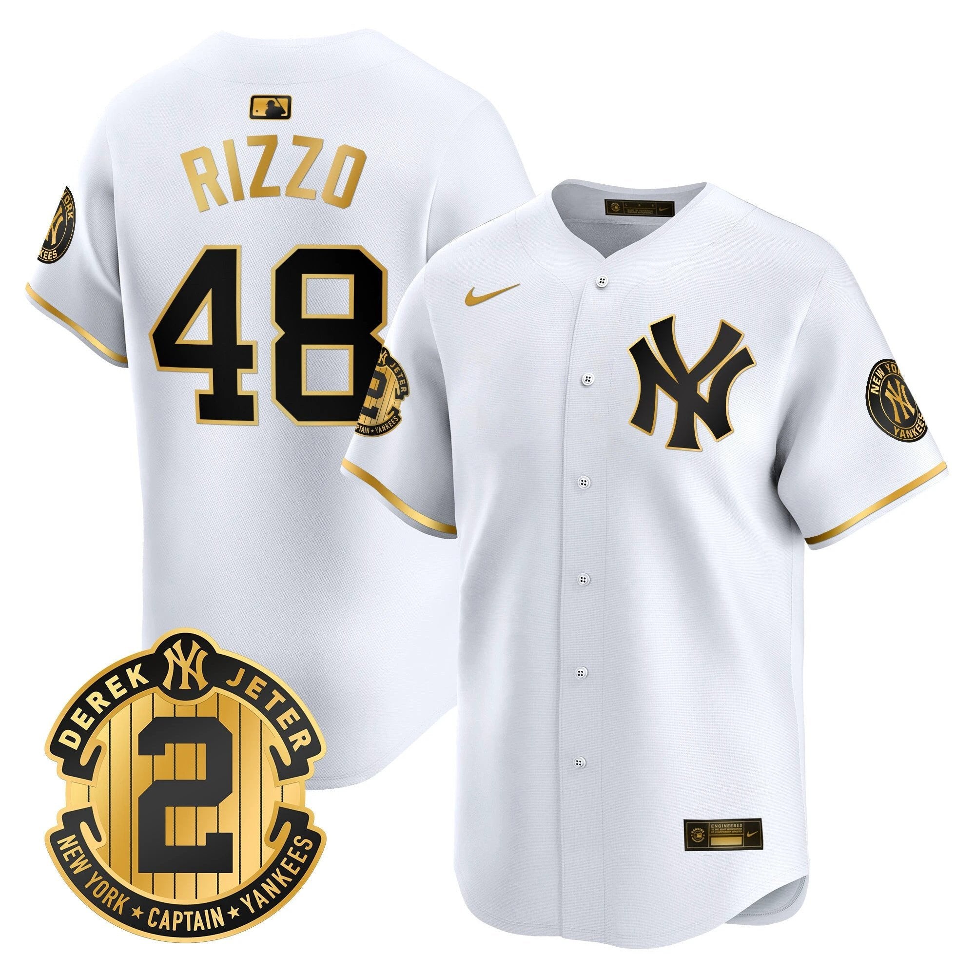 Yankees Derek Jeter Patch Vapor Premier Limited Jersey - All Stitched by Digigearus