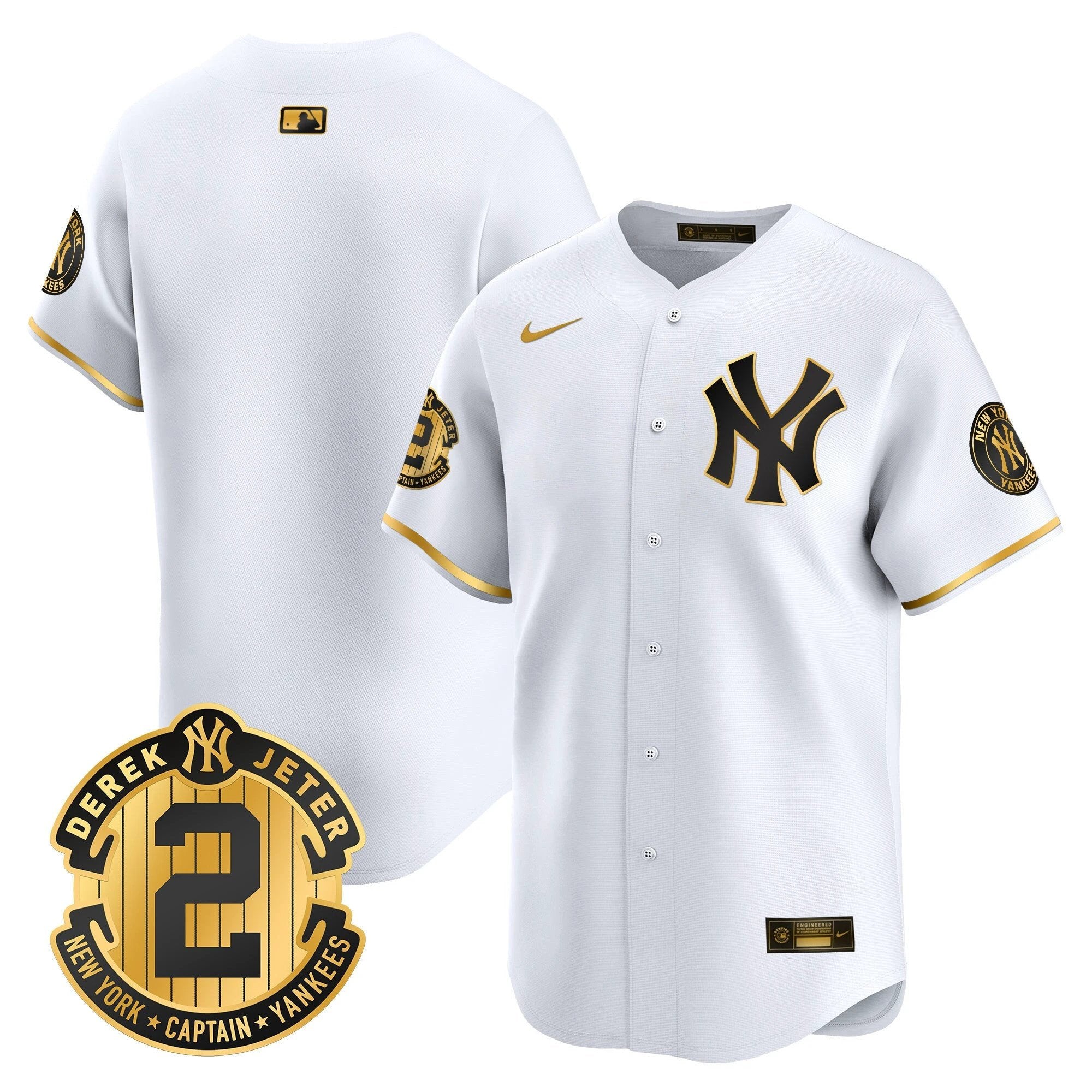 Yankees Derek Jeter Patch Vapor Premier Limited Jersey - All Stitched by Digigearus