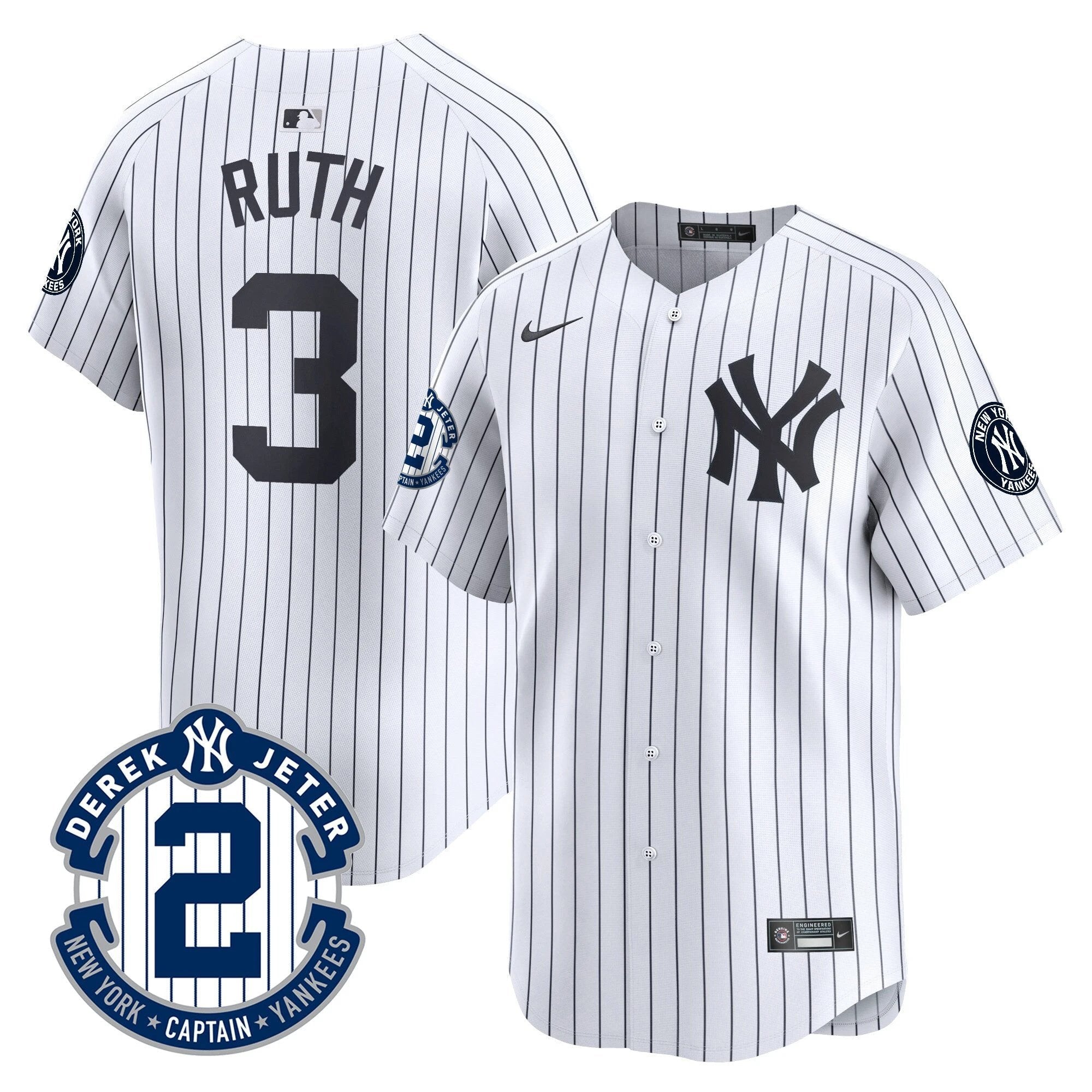 Yankees Derek Jeter Patch Vapor Premier Limited Jersey - All Stitched by Digigearus