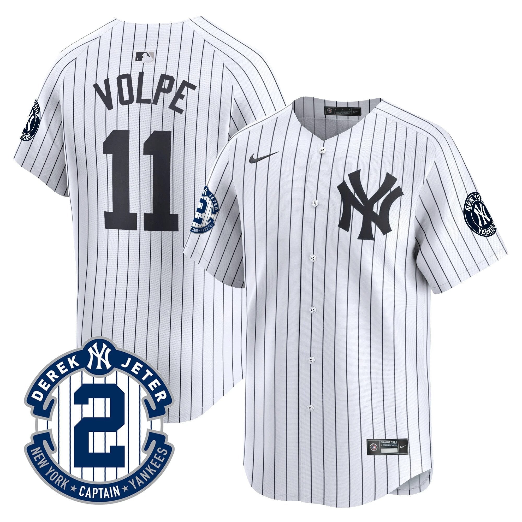 Yankees Derek Jeter Patch Vapor Premier Limited Jersey - All Stitched by Digigearus