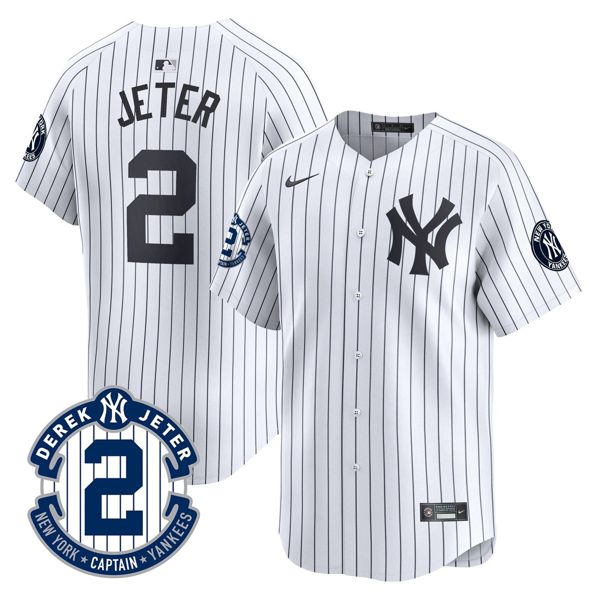 Yankees Derek Jeter Patch Vapor Premier Limited Jersey - All Stitched by Digigearus
