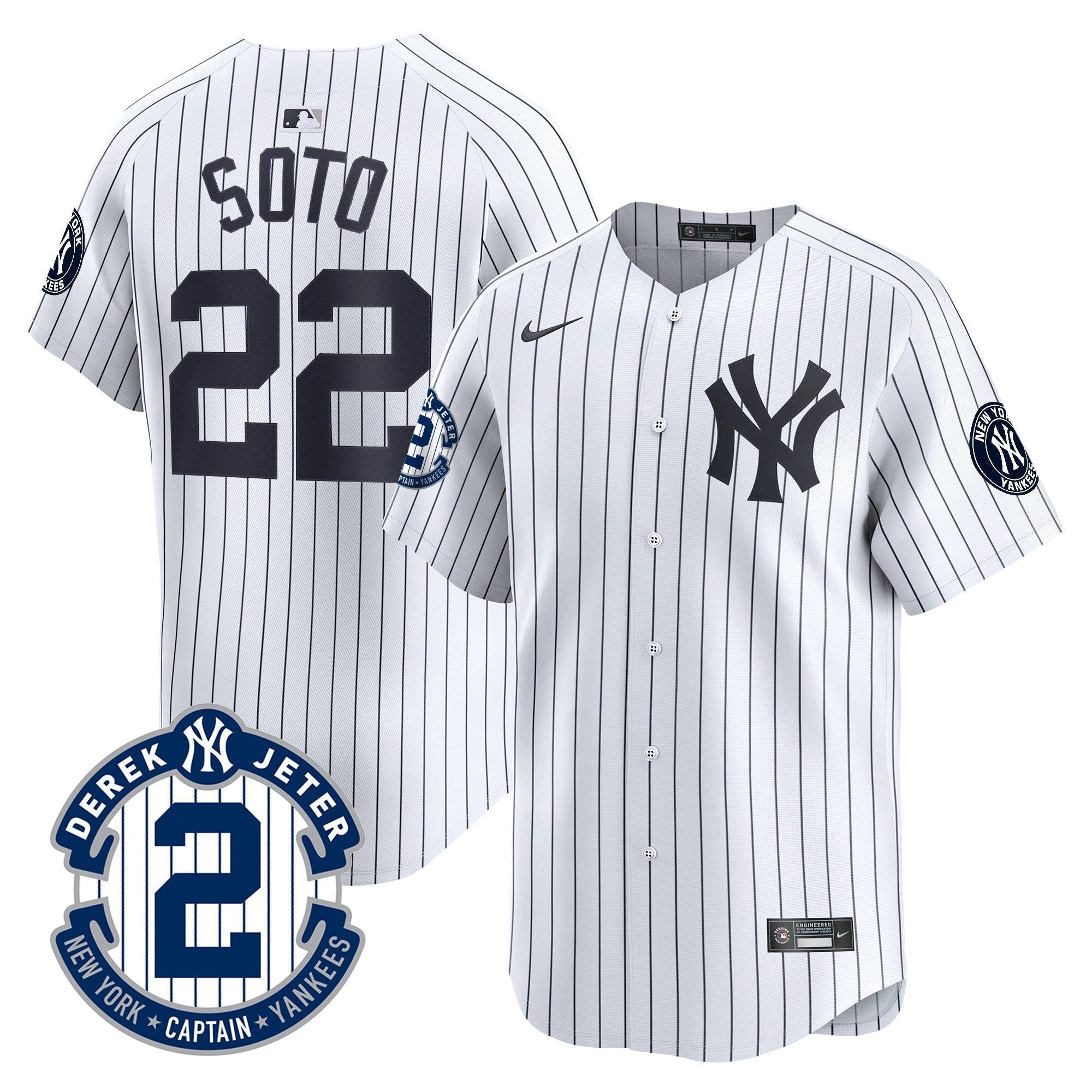 Yankees Derek Jeter Patch Vapor Premier Limited Jersey - All Stitched by Digigearus