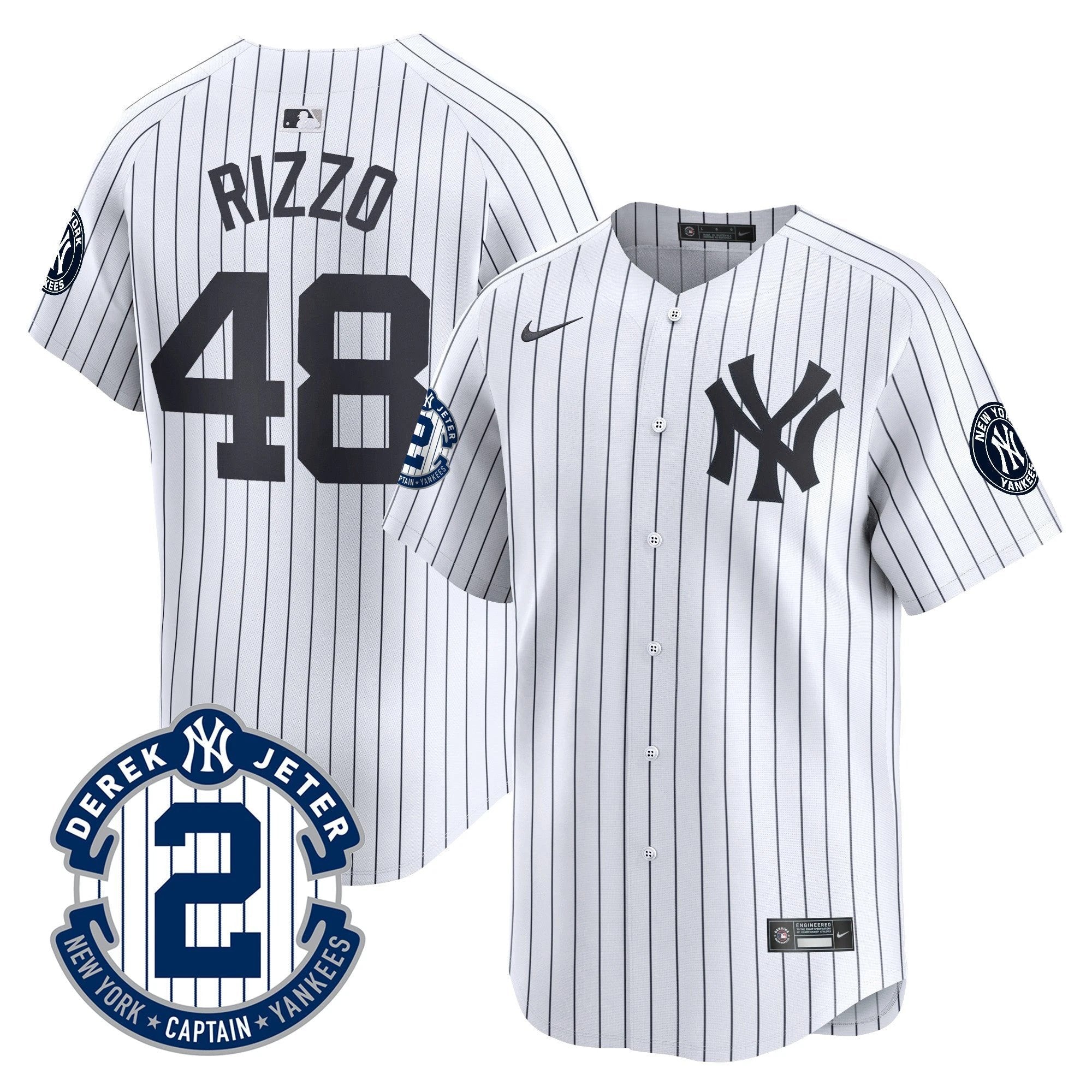 Yankees Derek Jeter Patch Vapor Premier Limited Jersey - All Stitched by Digigearus
