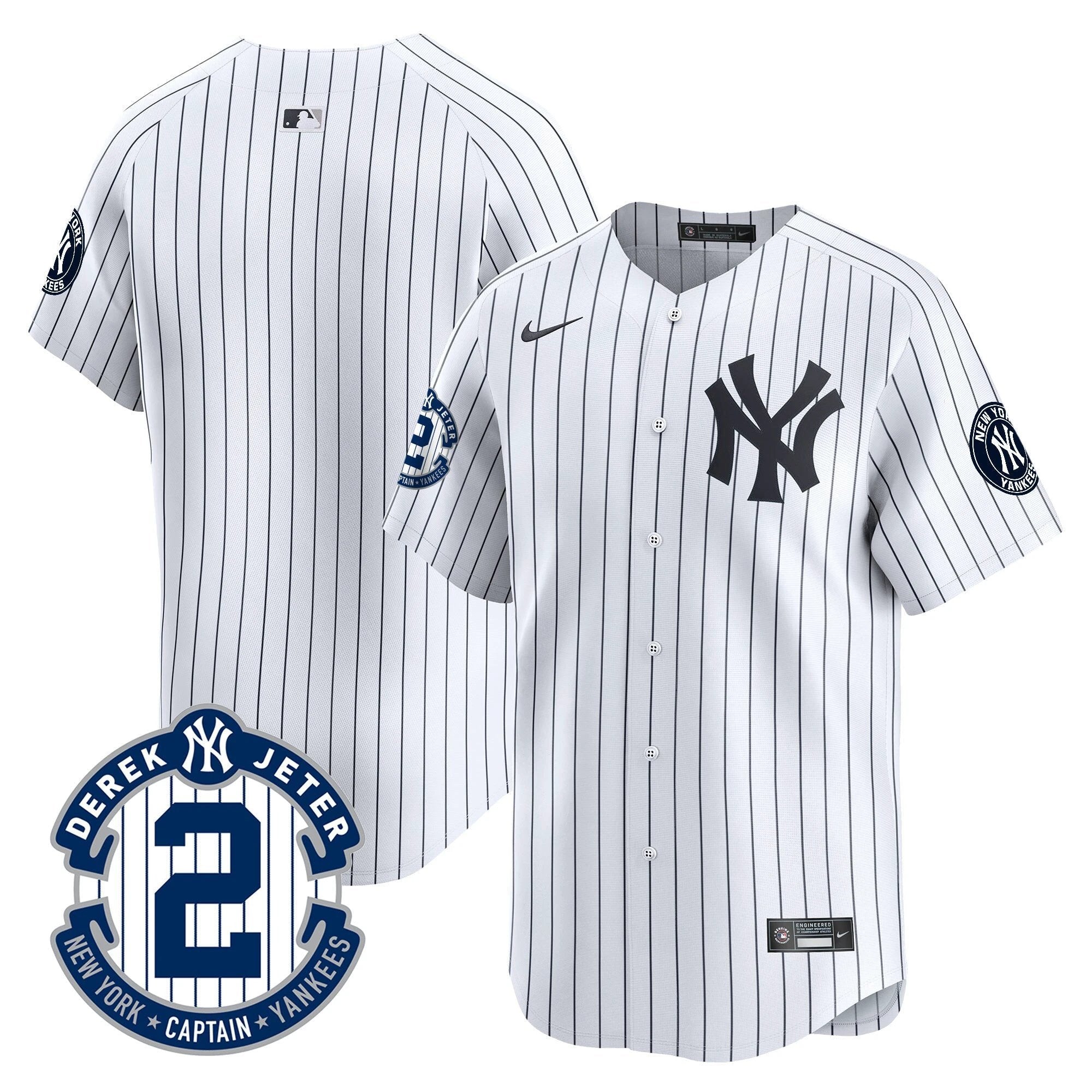 Yankees Derek Jeter Patch Vapor Premier Limited Jersey - All Stitched by Digigearus