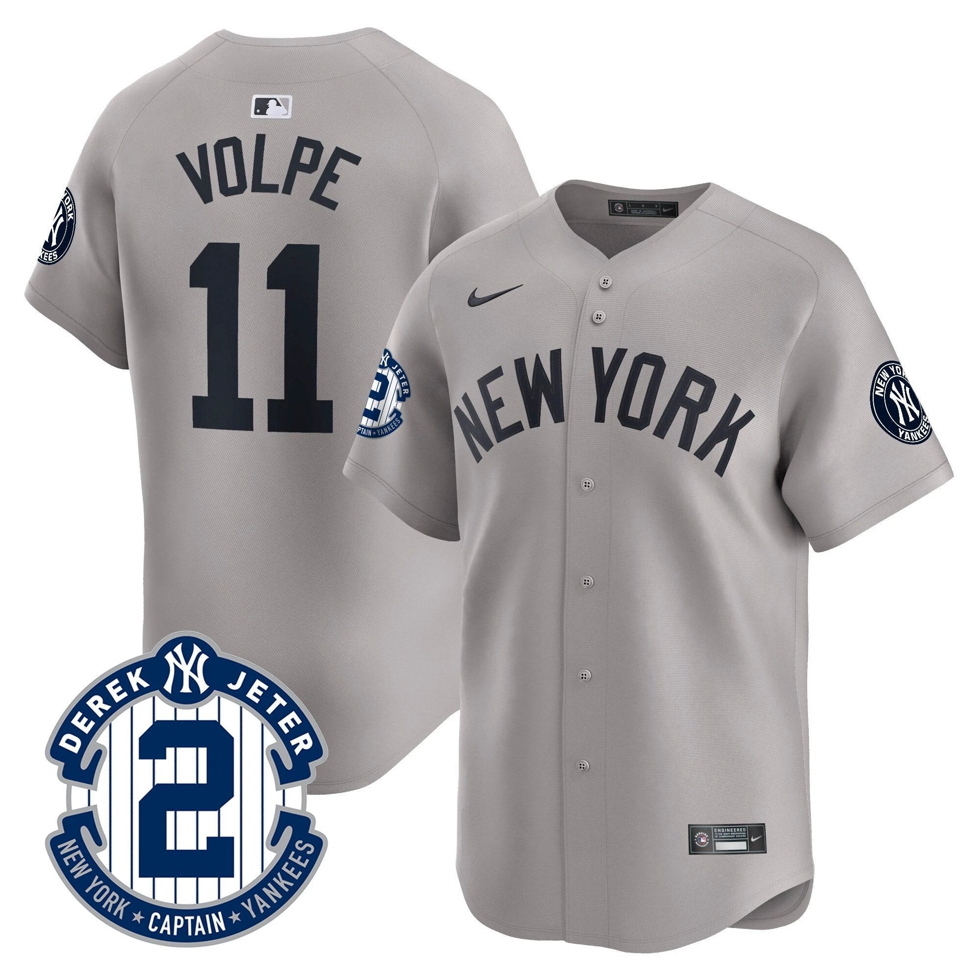 Yankees Derek Jeter Patch Vapor Premier Limited Jersey - All Stitched by Digigearus
