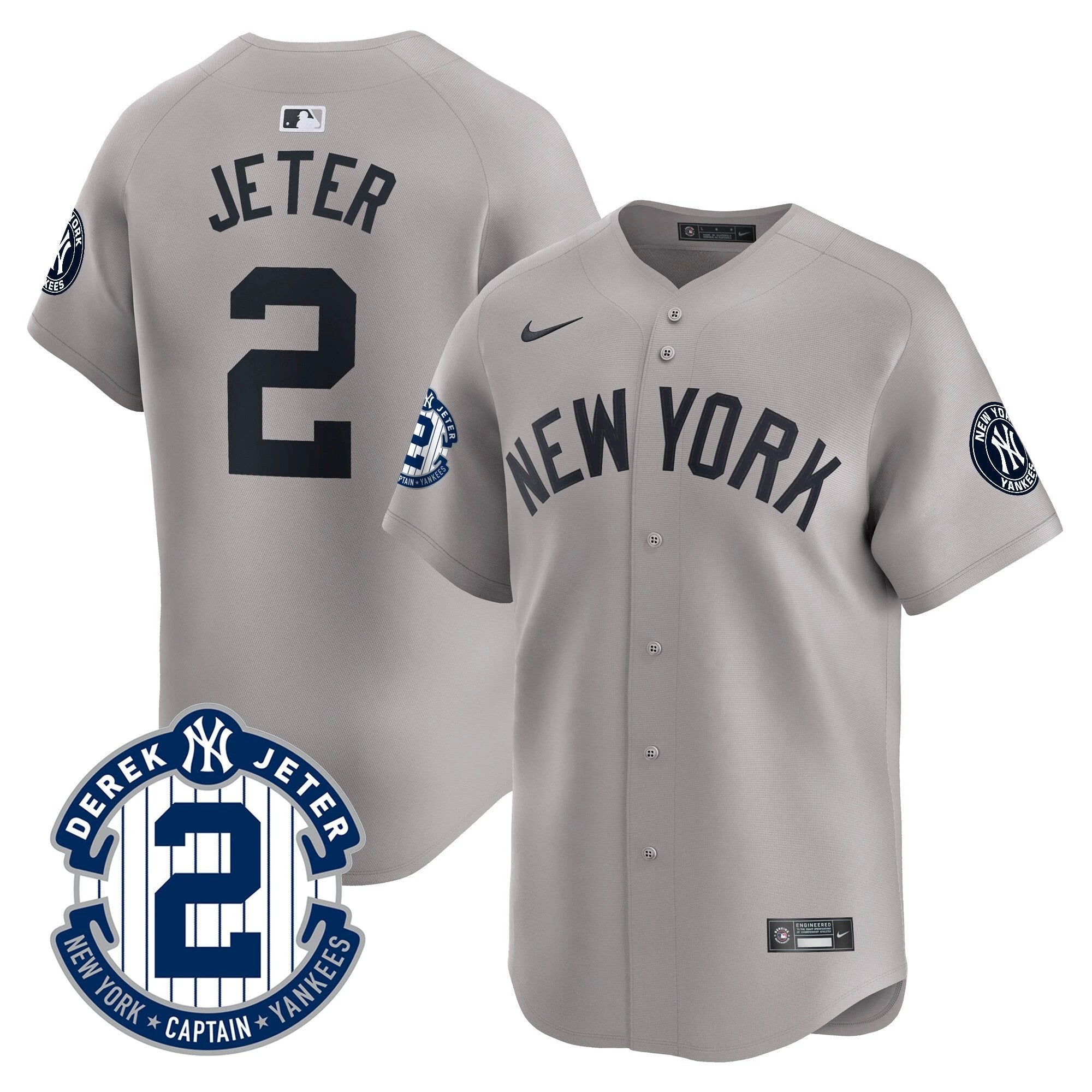 Yankees Derek Jeter Patch Vapor Premier Limited Jersey - All Stitched by Digigearus