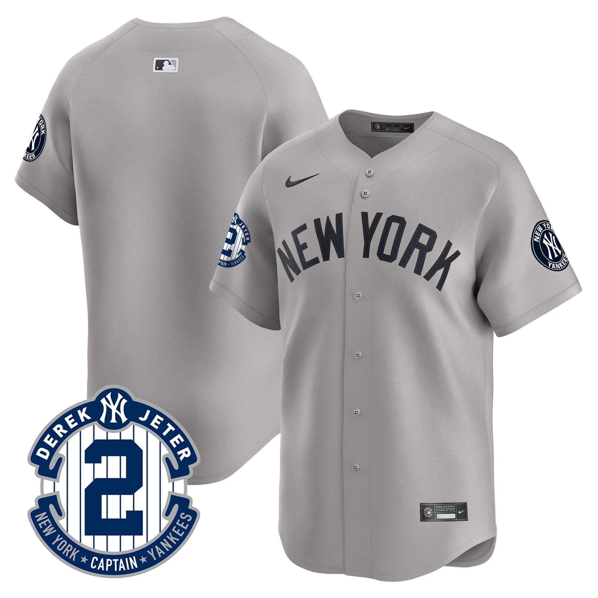Yankees Derek Jeter Patch Vapor Premier Limited Jersey - All Stitched by Digigearus