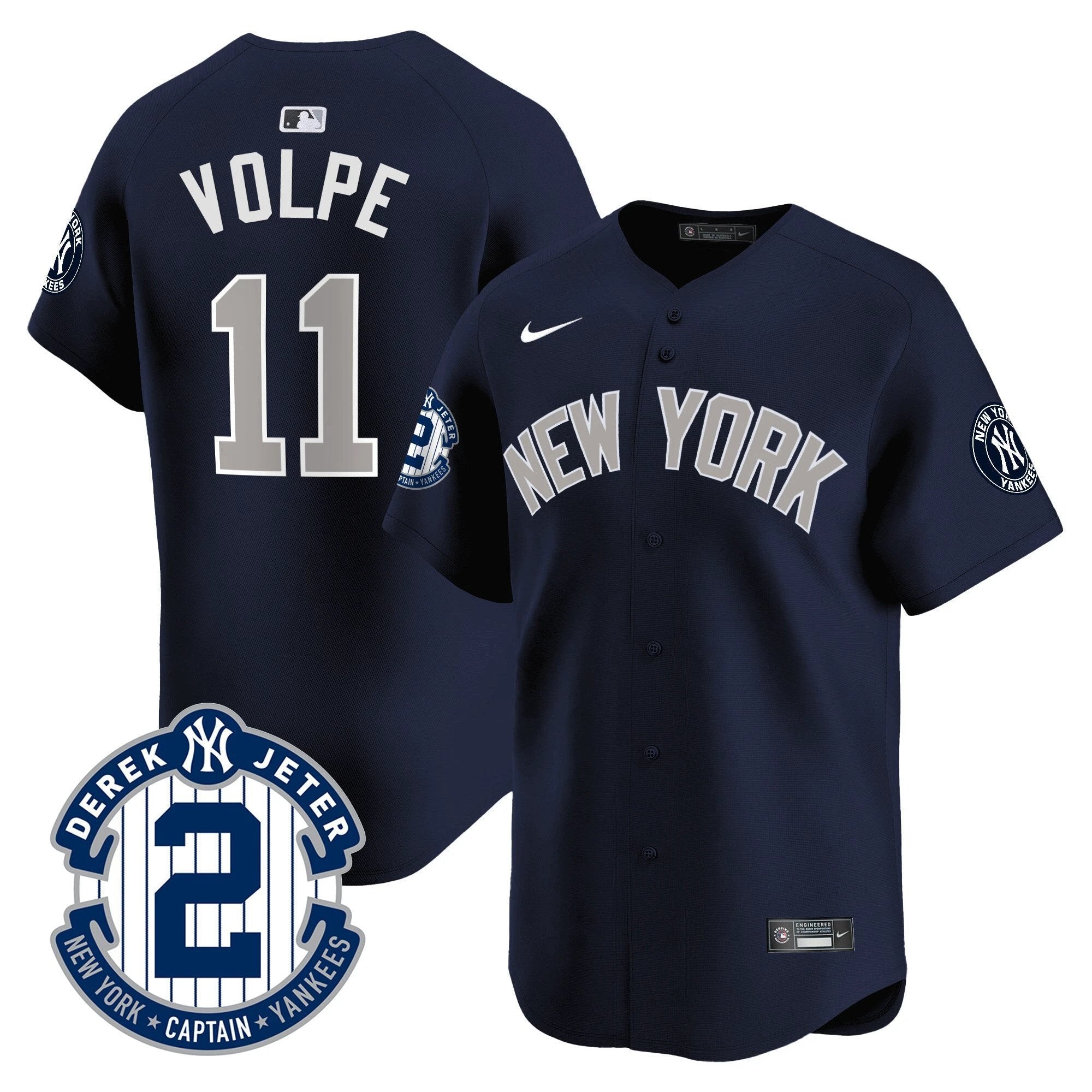 Yankees Derek Jeter Patch Vapor Premier Limited Jersey - All Stitched by Digigearus