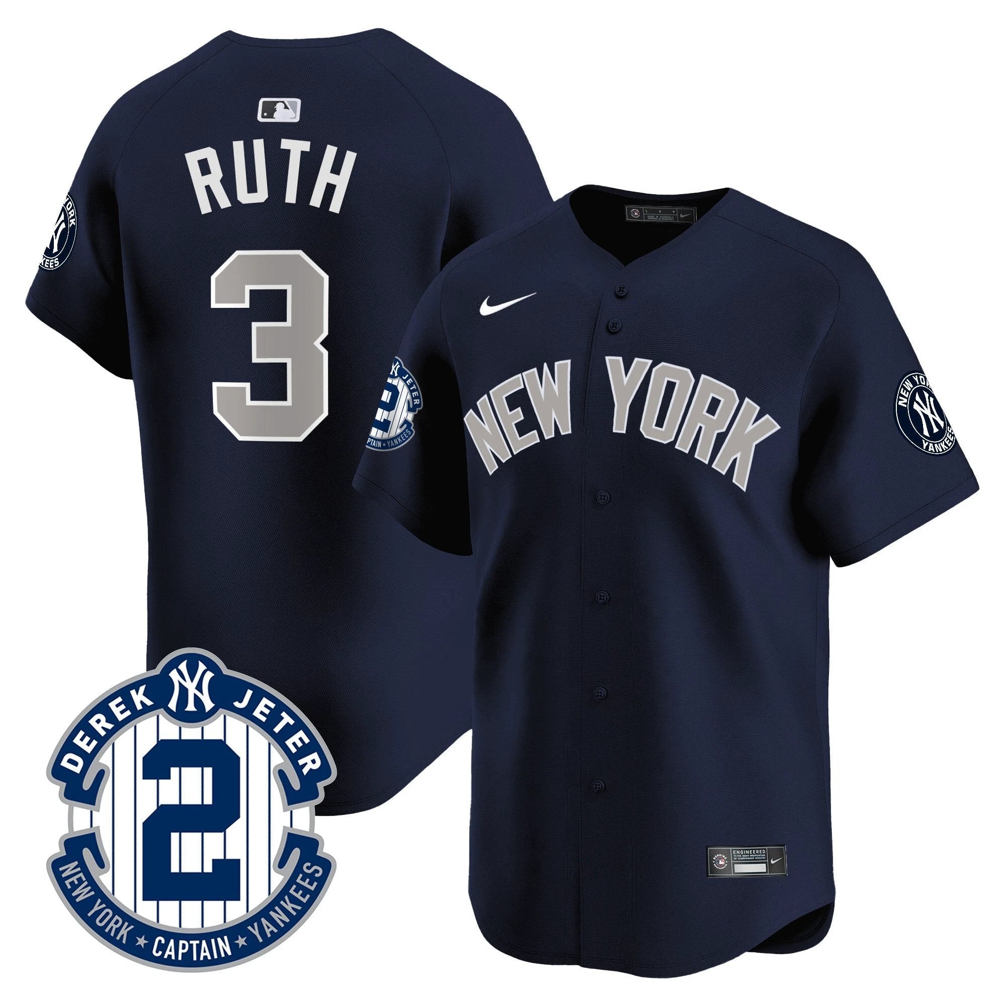 Yankees Derek Jeter Patch Vapor Premier Limited Jersey - All Stitched by Digigearus