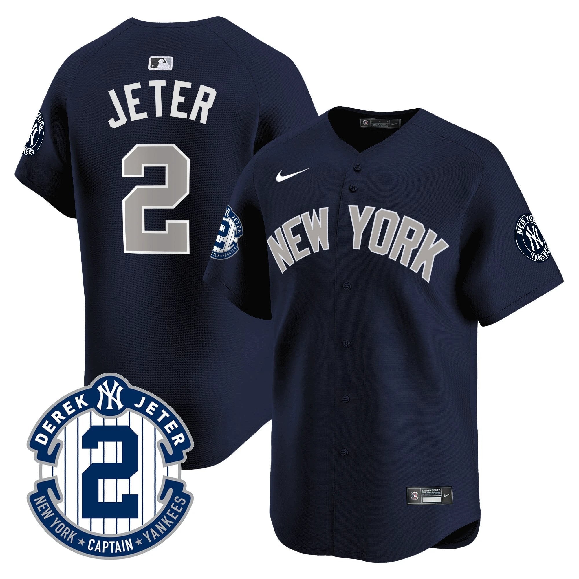 Yankees Derek Jeter Patch Vapor Premier Limited Jersey - All Stitched by Digigearus
