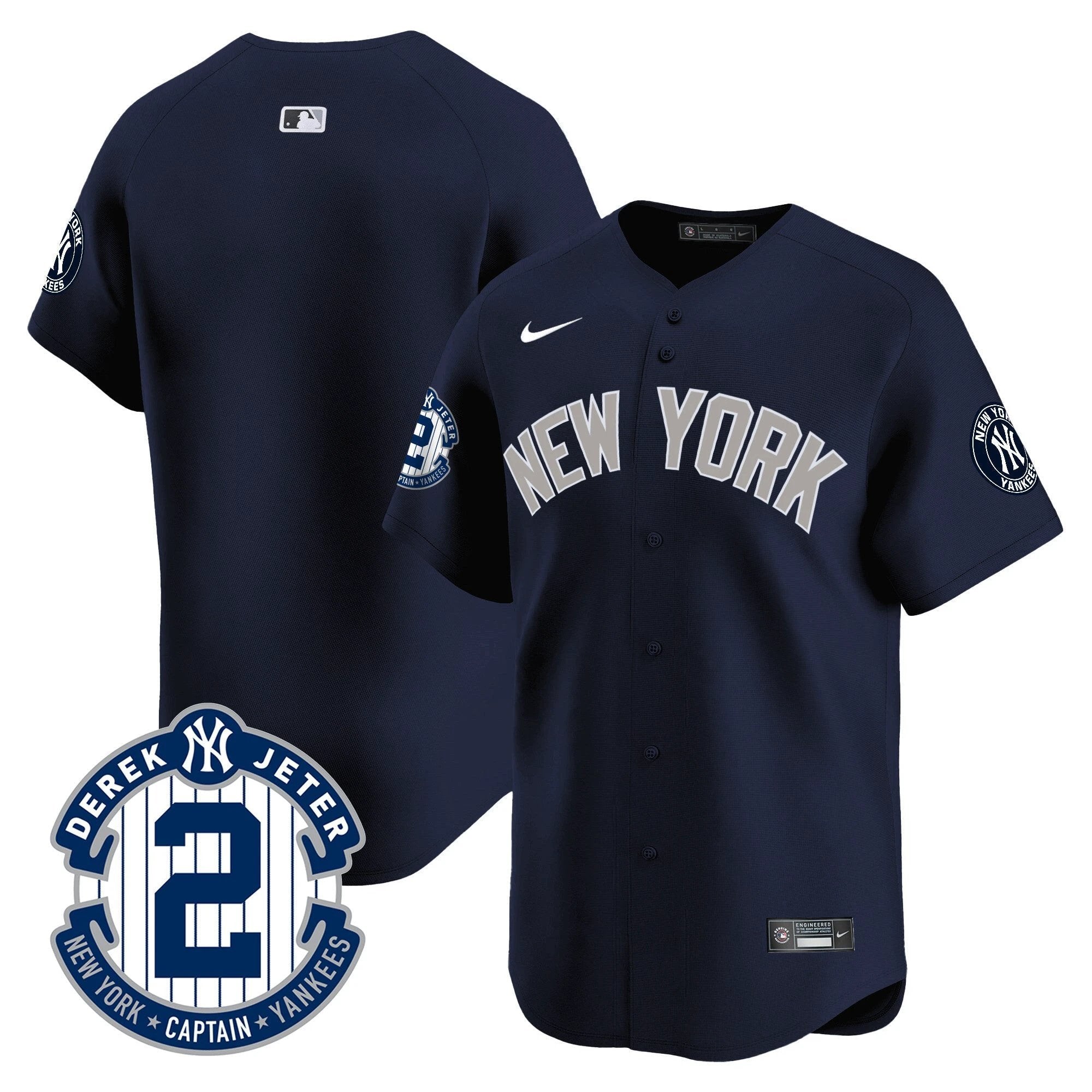 Yankees Derek Jeter Patch Vapor Premier Limited Jersey - All Stitched by Digigearus