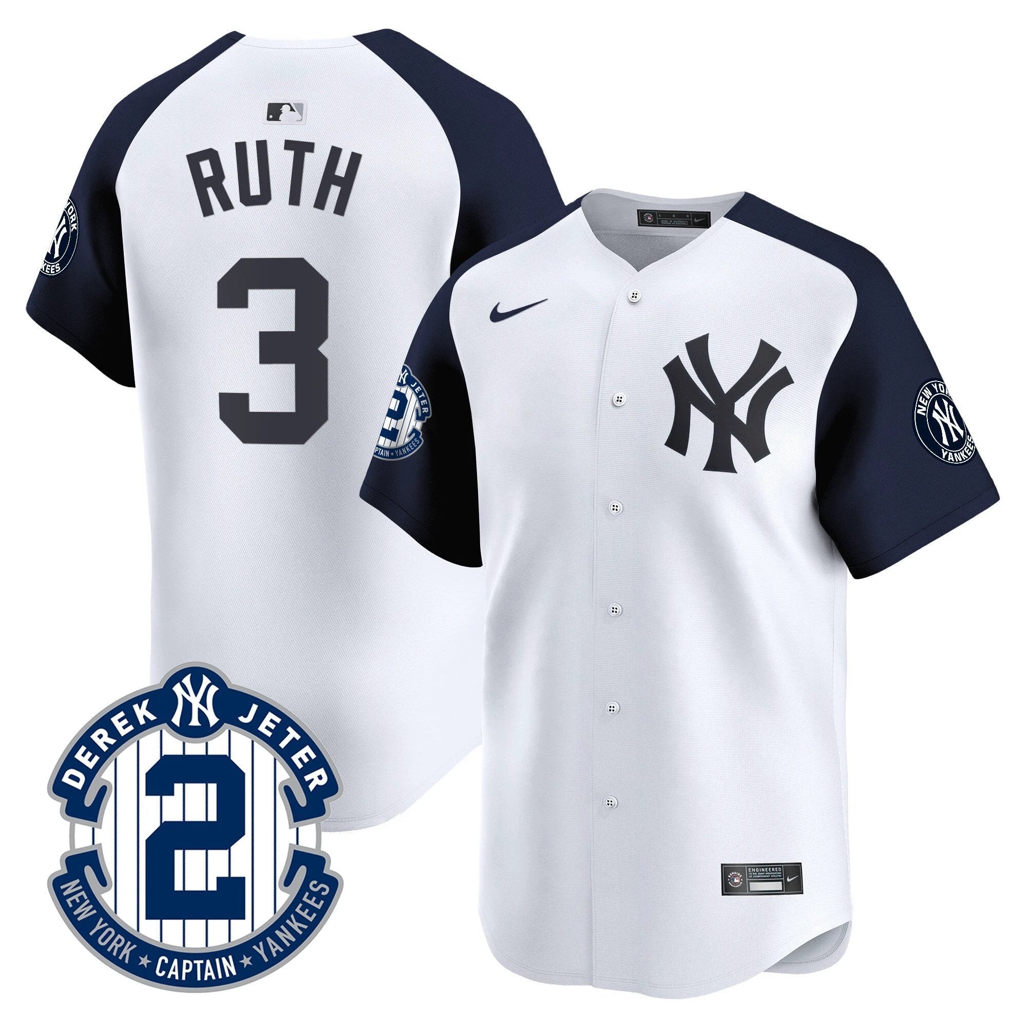Yankees Derek Jeter Patch Vapor Premier Limited Jersey - All Stitched by Digigearus