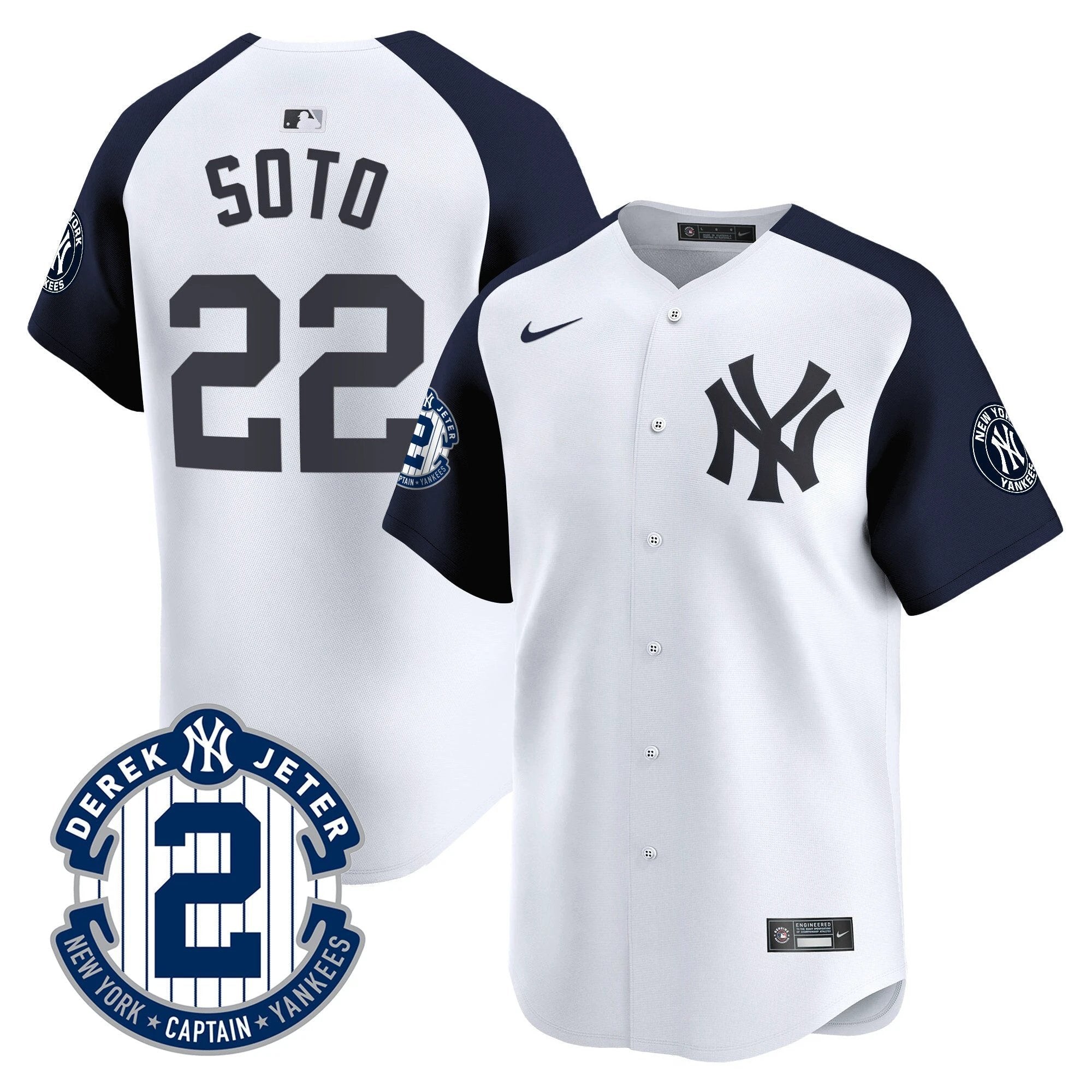 Yankees Derek Jeter Patch Vapor Premier Limited Jersey - All Stitched by Digigearus