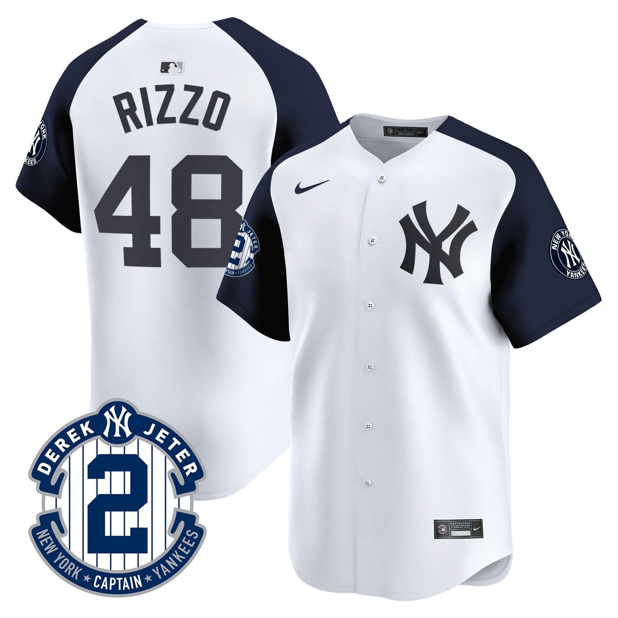 Yankees Derek Jeter Patch Vapor Premier Limited Jersey - All Stitched by Digigearus