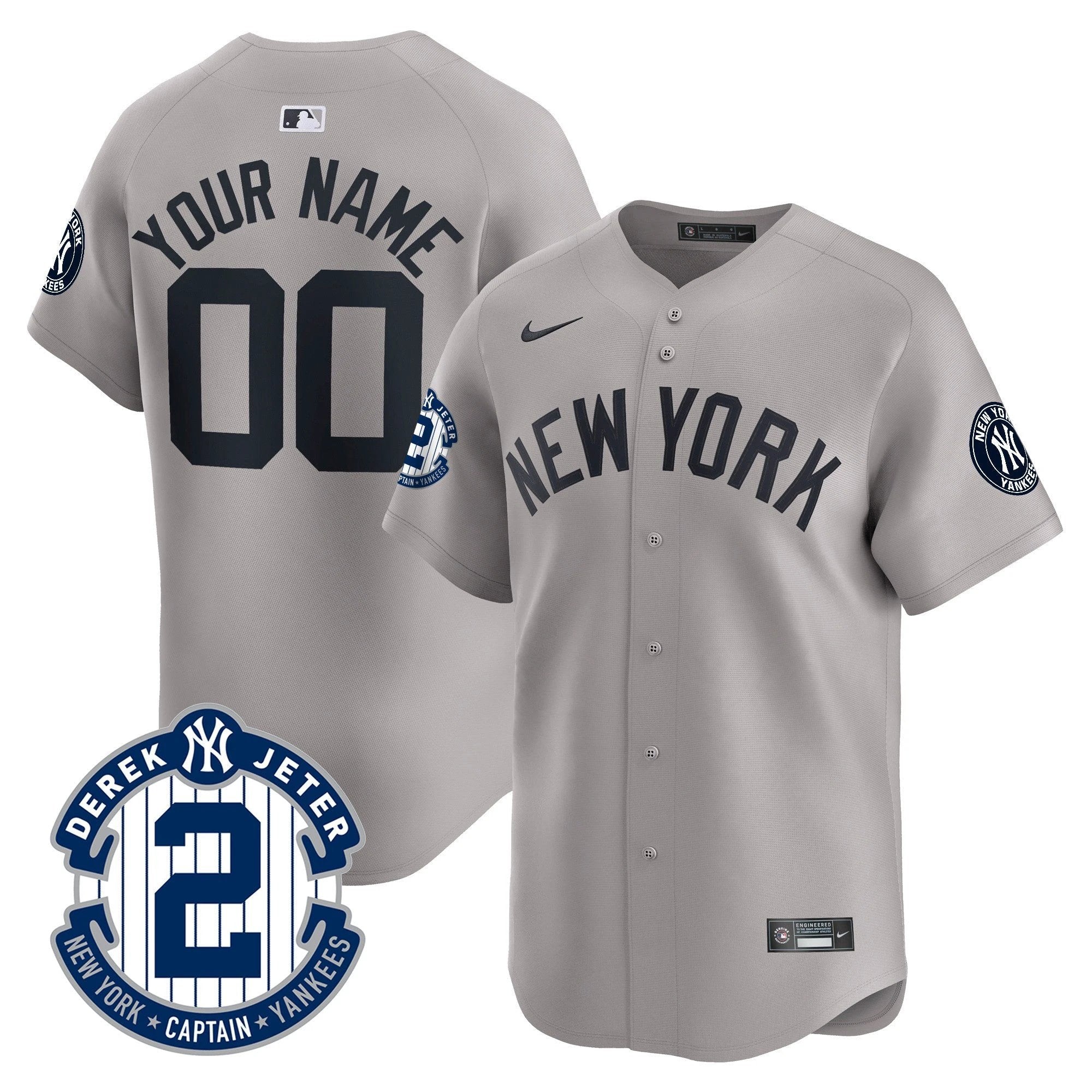 NYY Derek Jeter Patch Vapor Premier Limited Custom Jersey - All Stitched by Digigearus