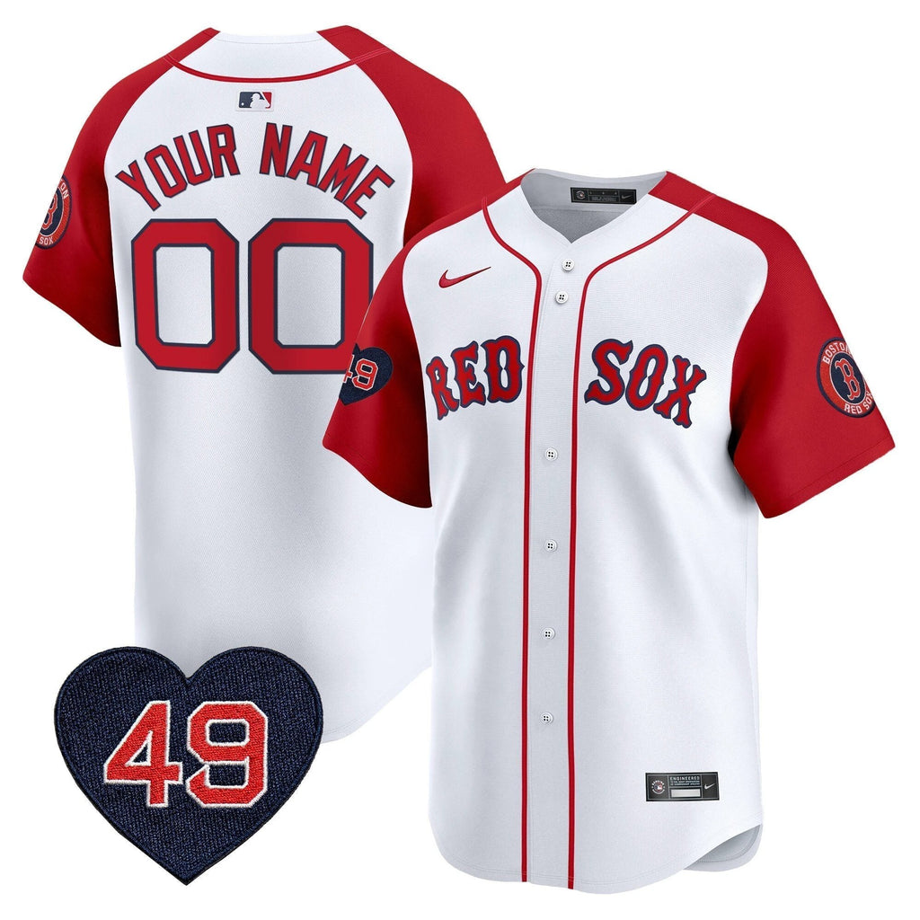 Boston Red Sox Tim Wakefield Patch Vapor Premier Limited Custom Jersey - All Stitched by Boston Red Sox