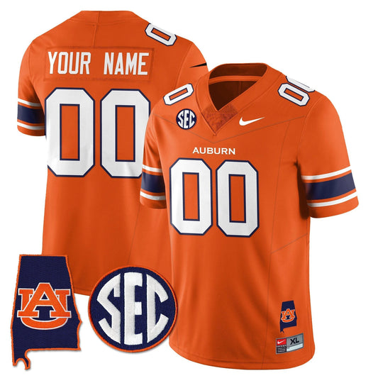 Auburn Tigers Alabama Patch Vapor Limited Custom Jersey - All Stitched by Auburn Tigers