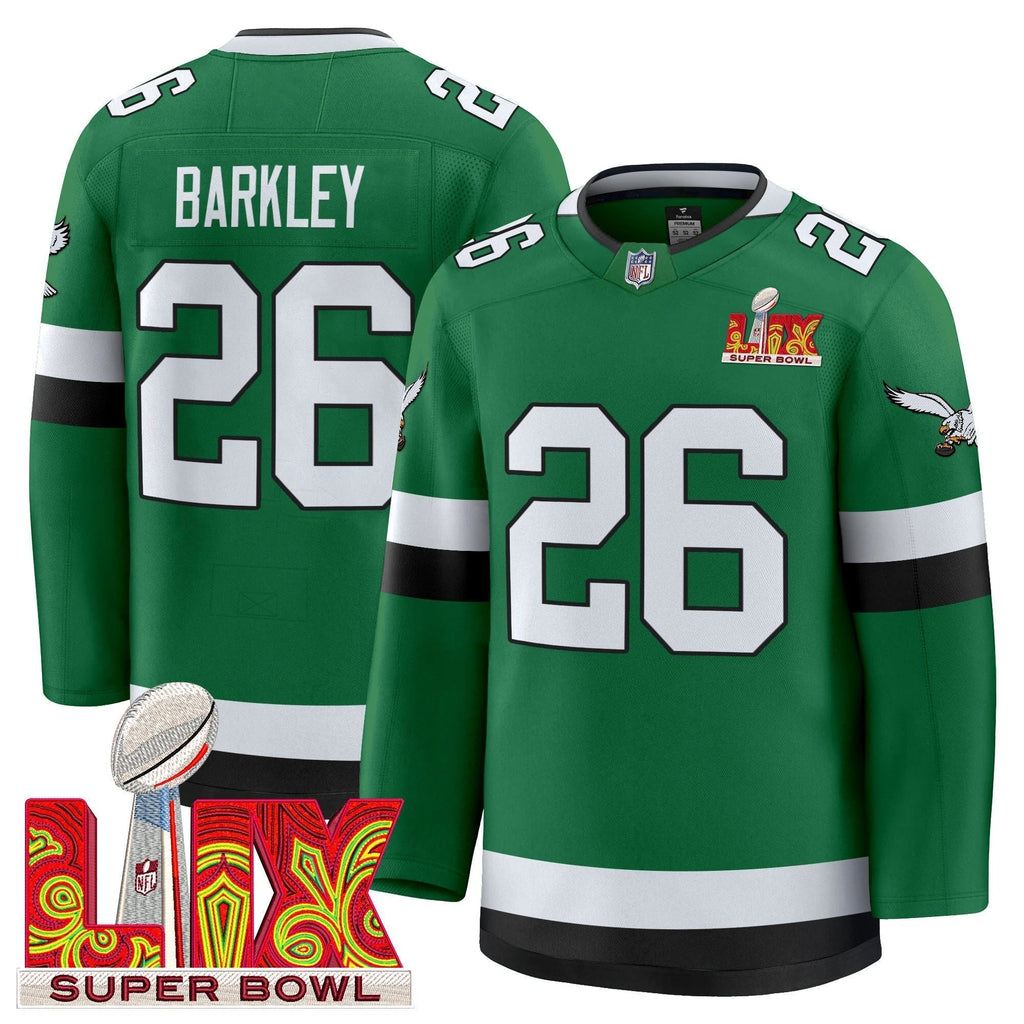 Eagles Kelly Green Hockey Premium Jersey V2 - All Stitched by Philadelphia Eagles