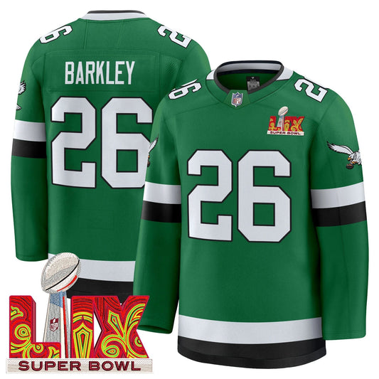 Eagles Kelly Green Hockey Premium Jersey V2 - All Stitched by Philadelphia Eagles