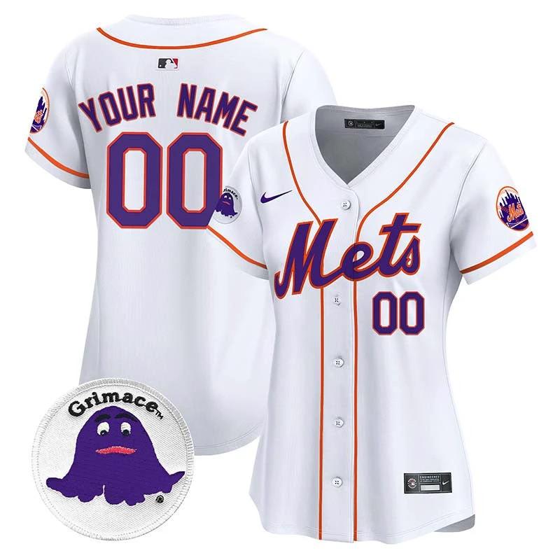 Mets Grimace Vapor Premier Limited Custom Jersey - All Stitched by New York Mets