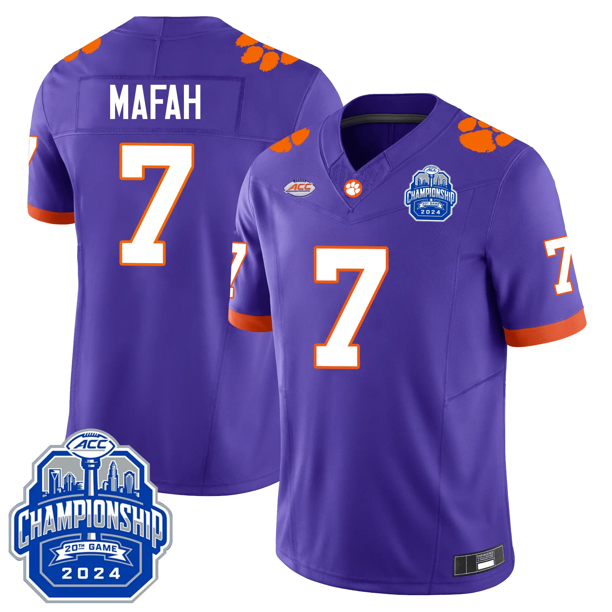 CT 24/25 Jersey - ACC Championship Patch by Clemson Tigers