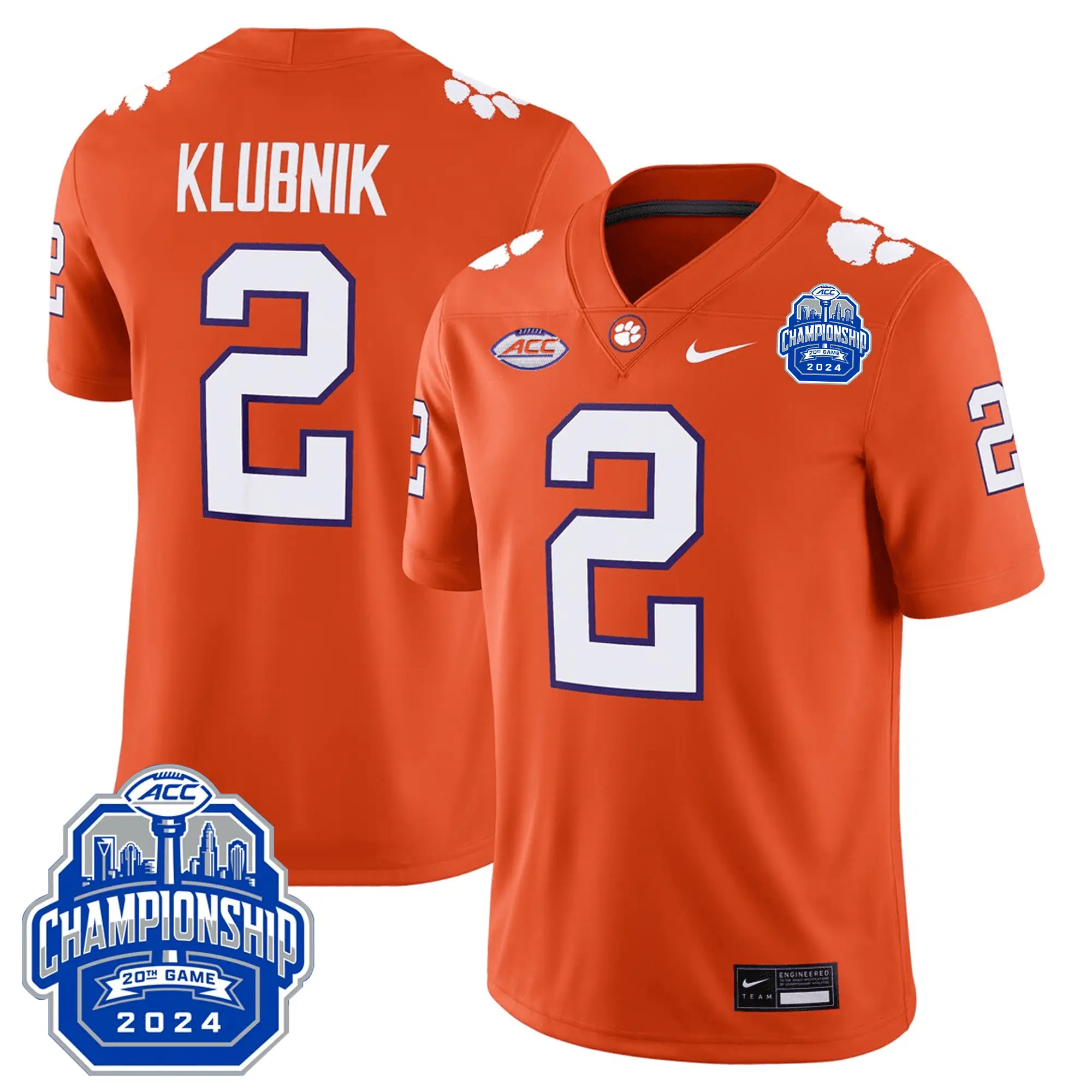 CT 24/25 Jersey - ACC Championship Patch by Clemson Tigers