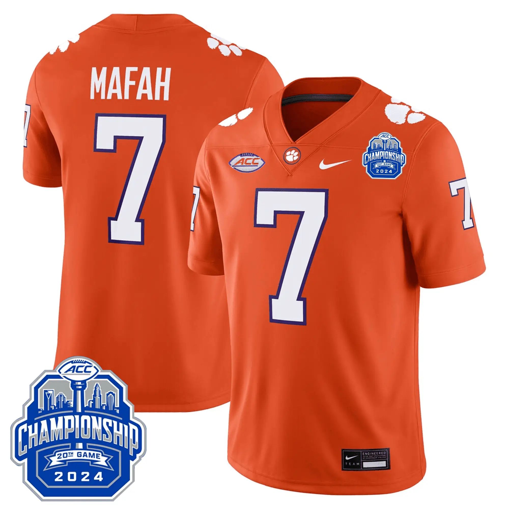 CT 24/25 Jersey - ACC Championship Patch by Clemson Tigers